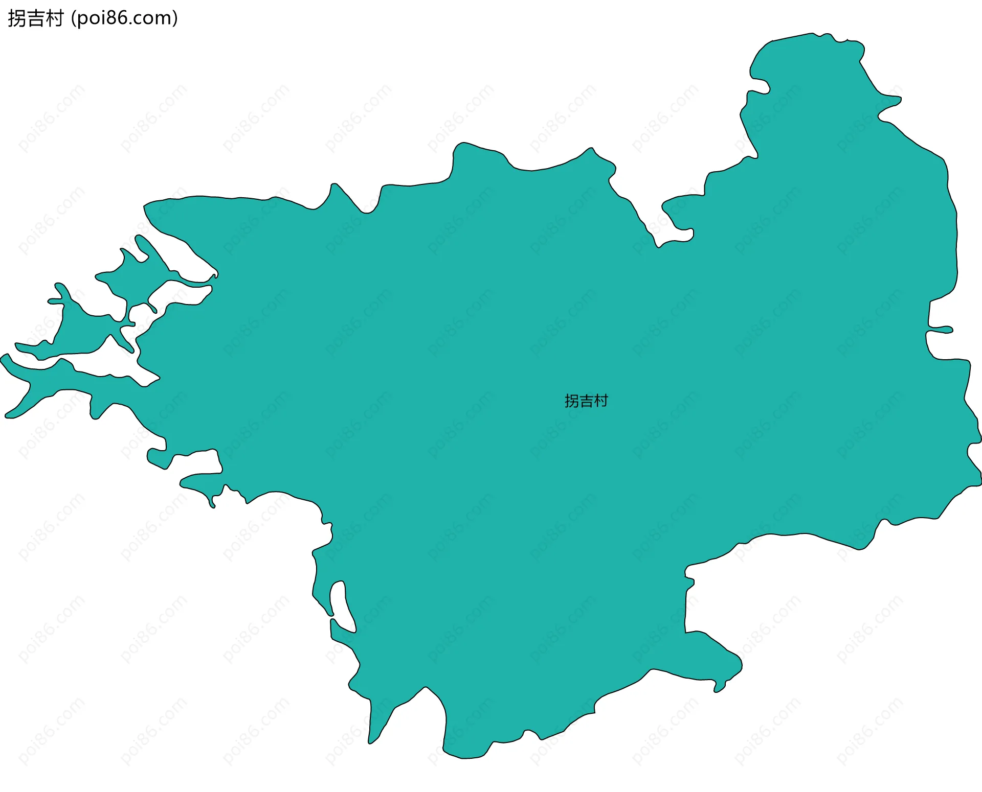 拐吉村边界地图