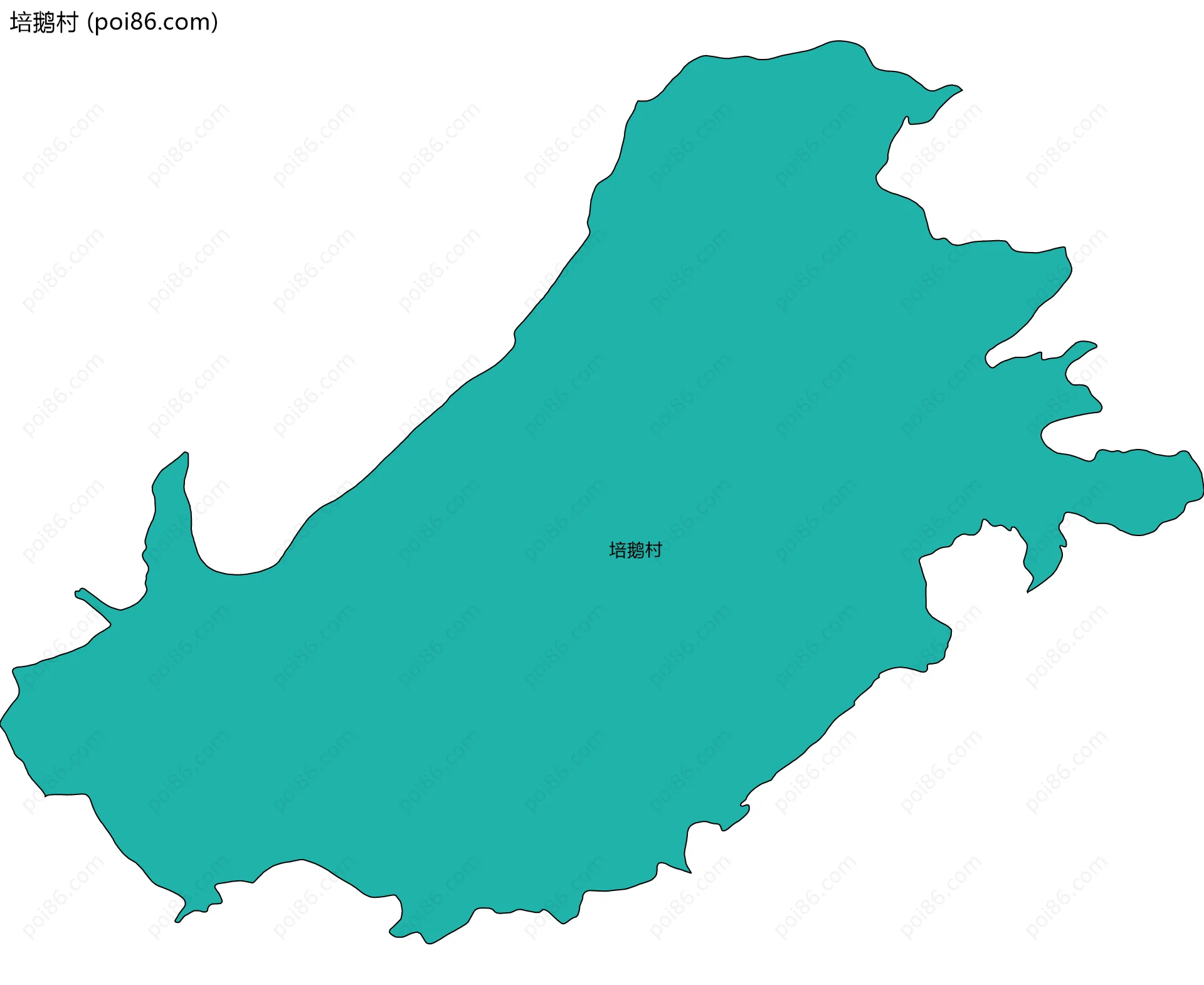 培鹅村边界地图