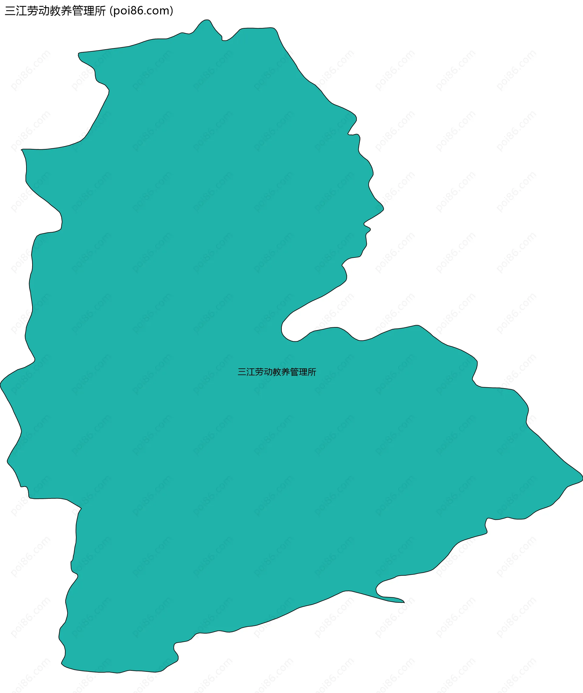 三江劳动教养管理所边界地图