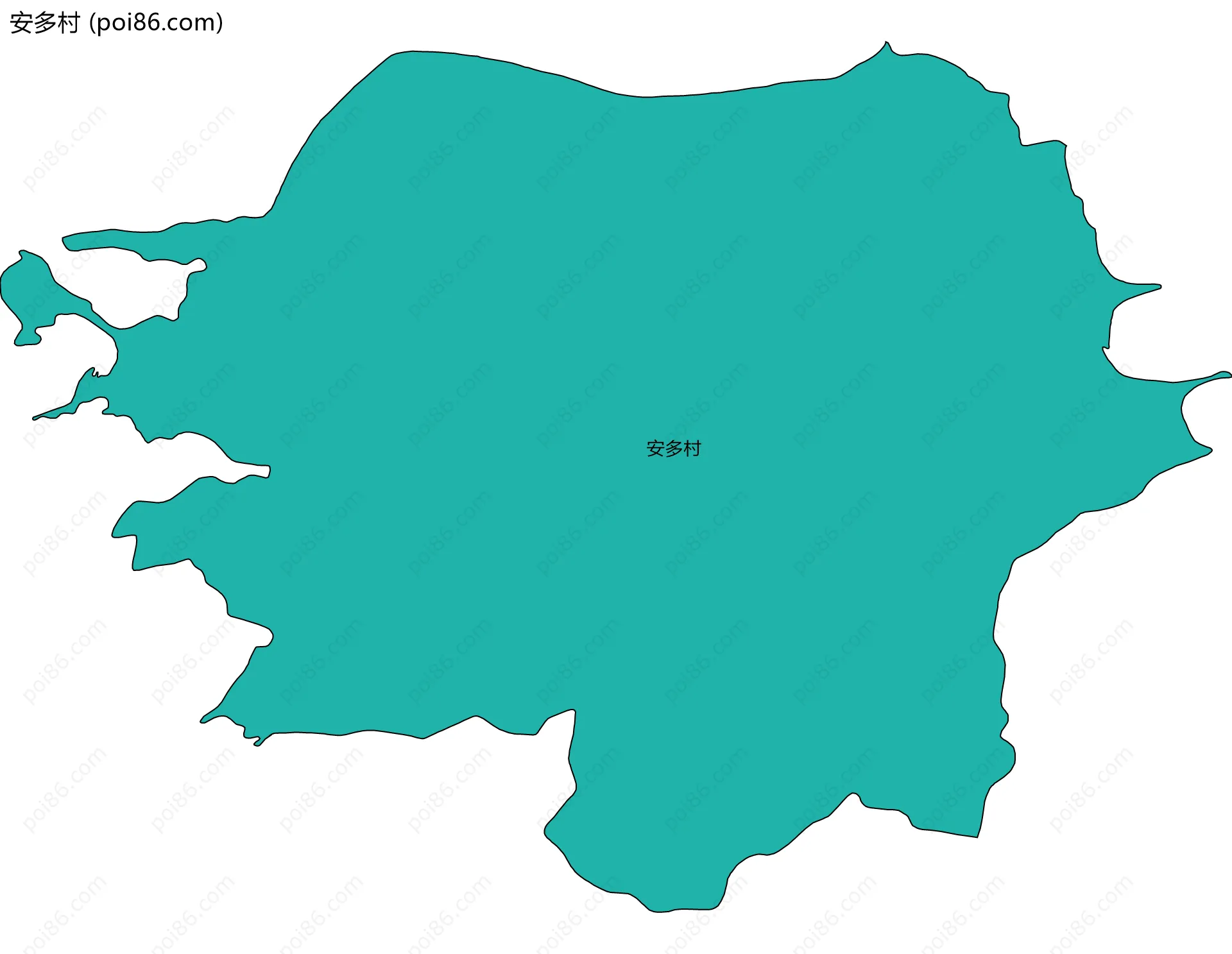 安多村边界地图