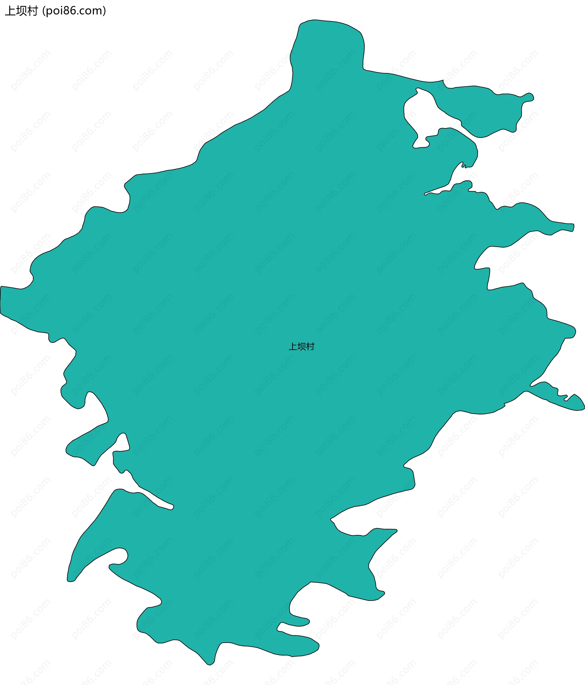 上坝村边界地图