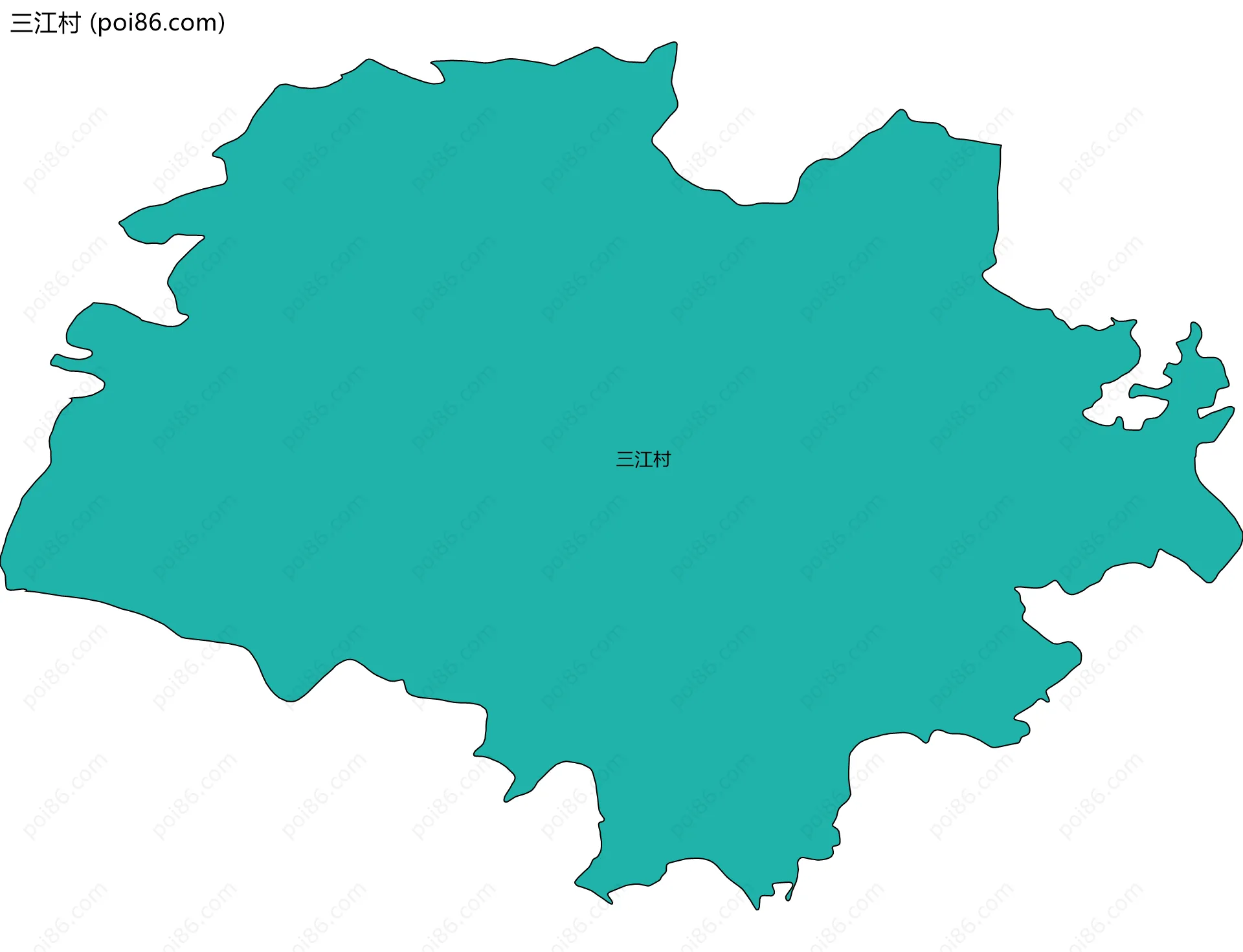 三江村边界地图