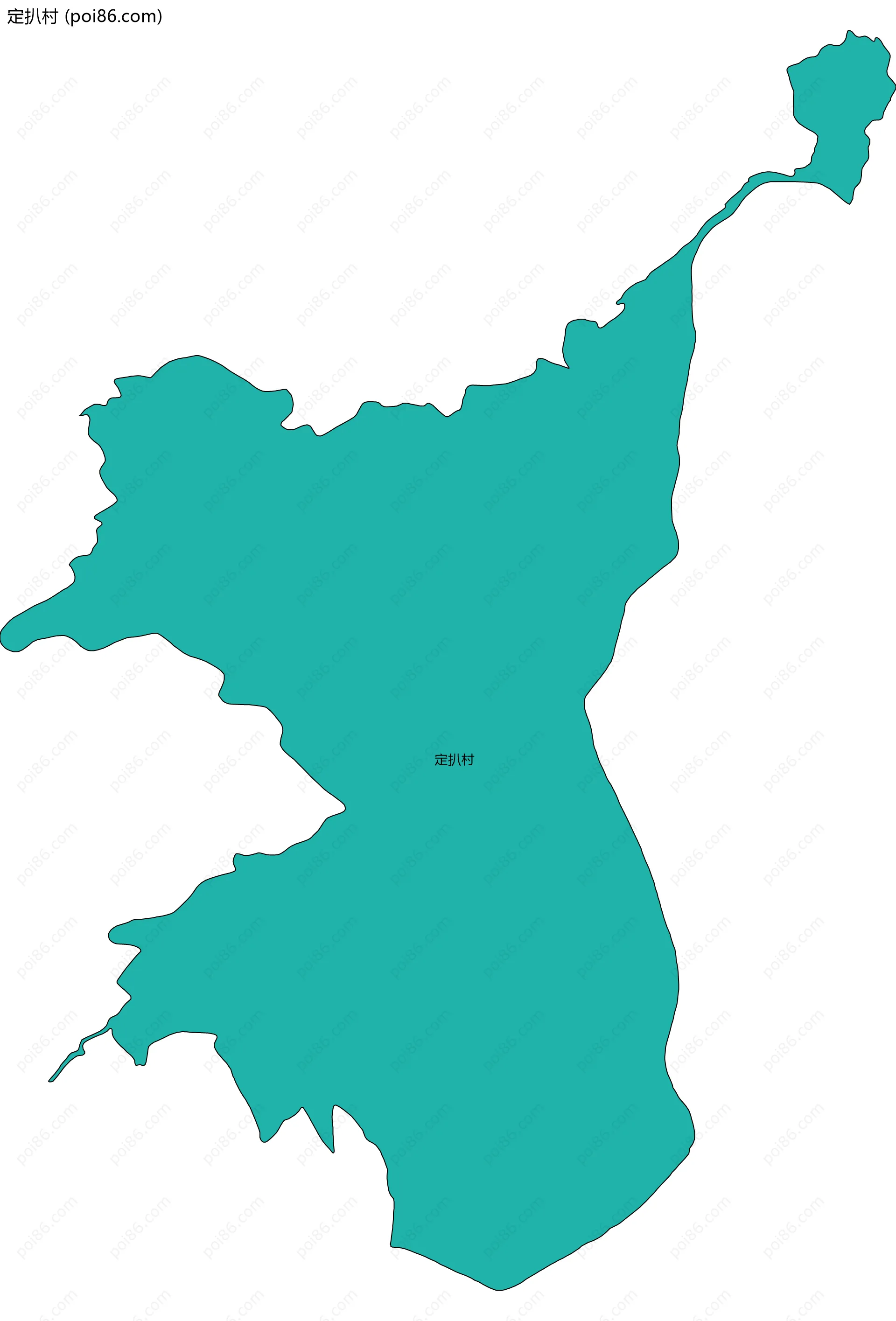 定扒村边界地图