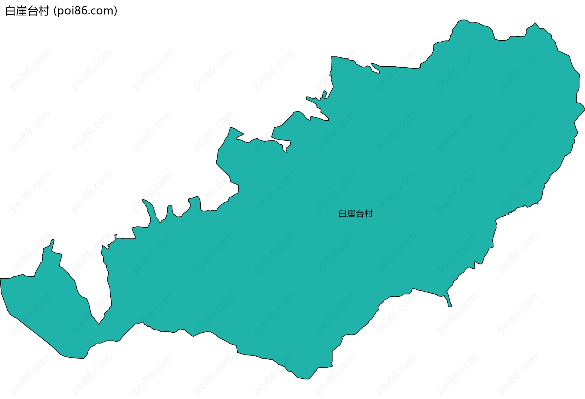 白崖台村边界地图