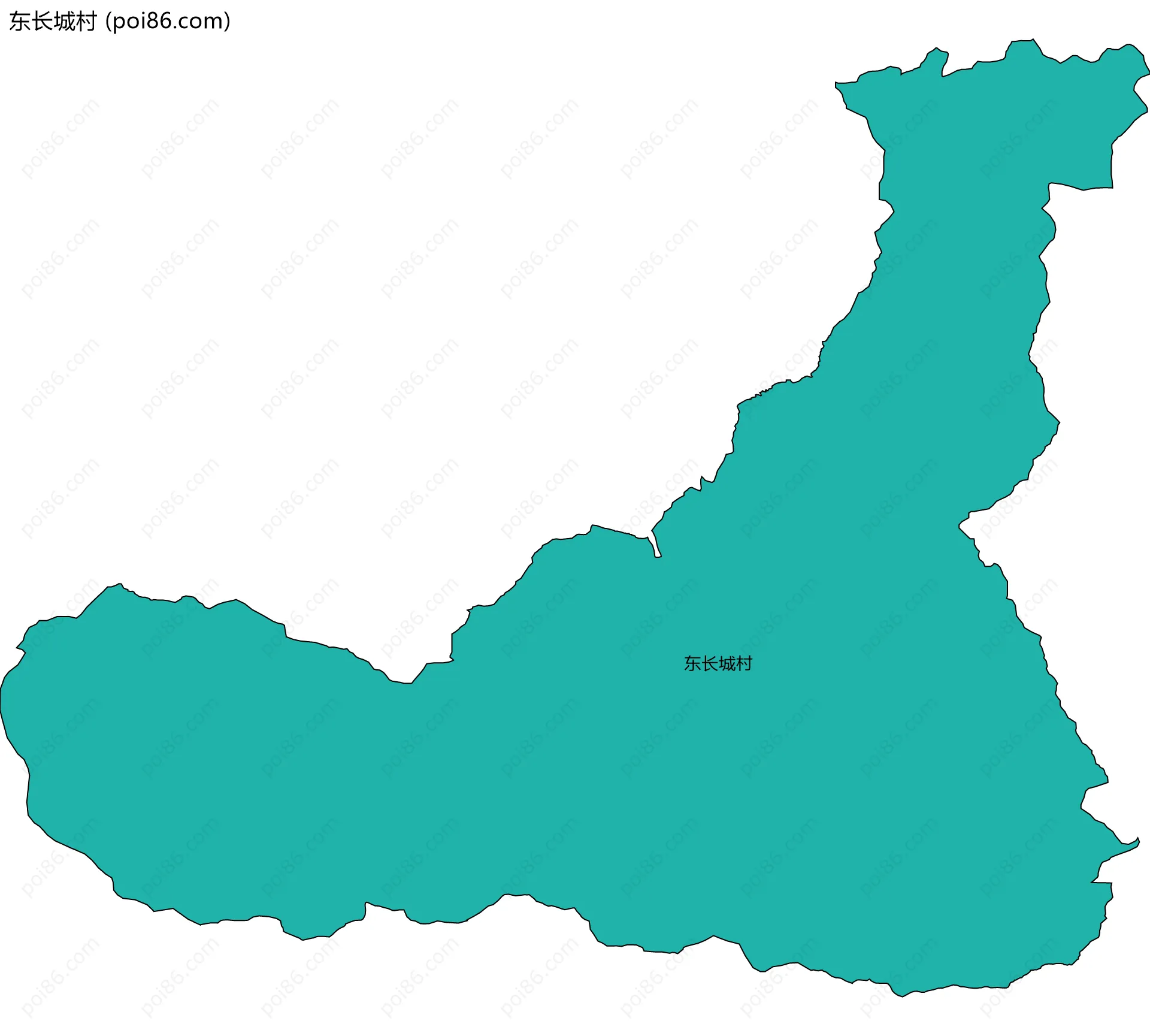 东长城村边界地图