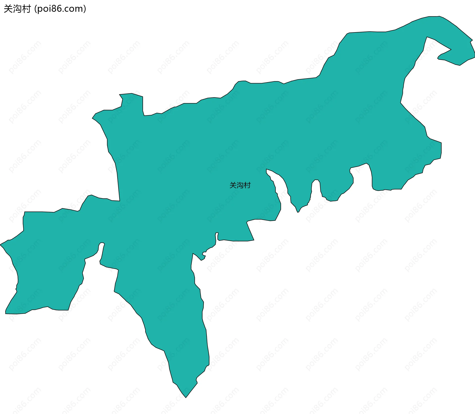 关沟村边界地图