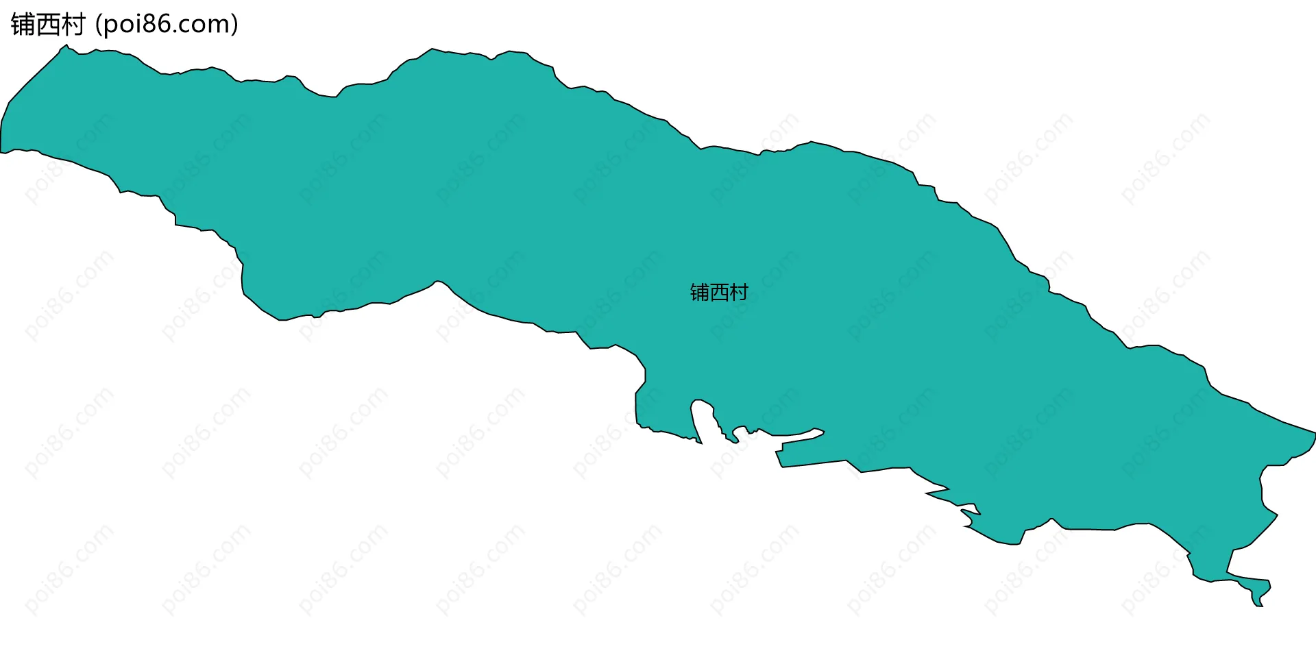 铺西村边界地图