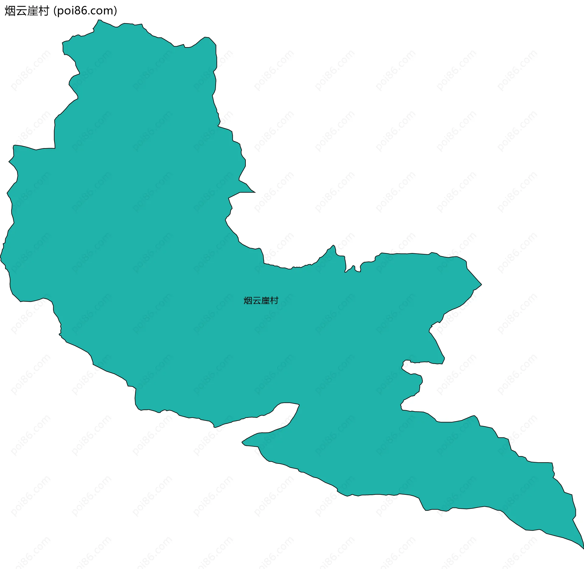 烟云崖村边界地图