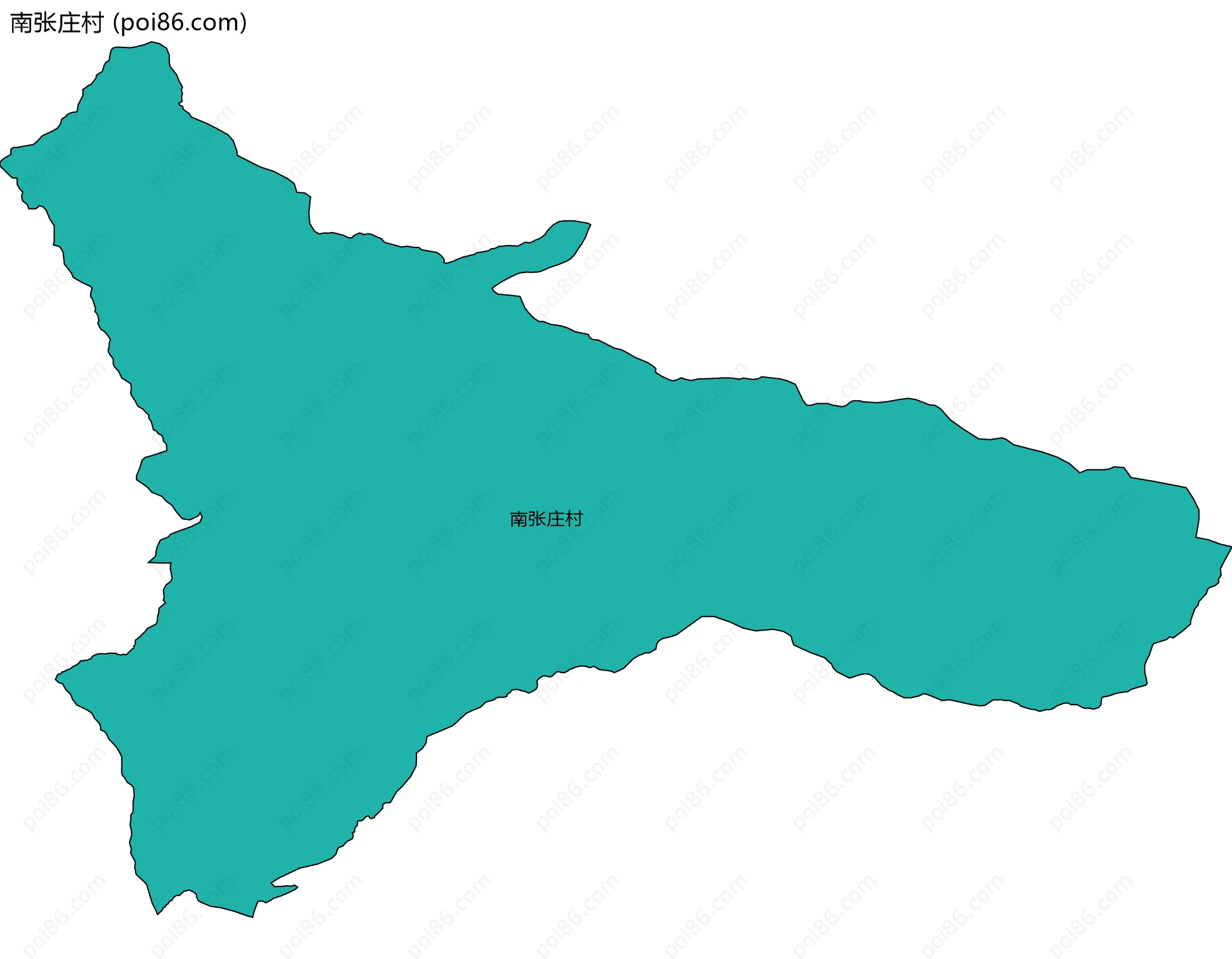 南张庄村边界地图