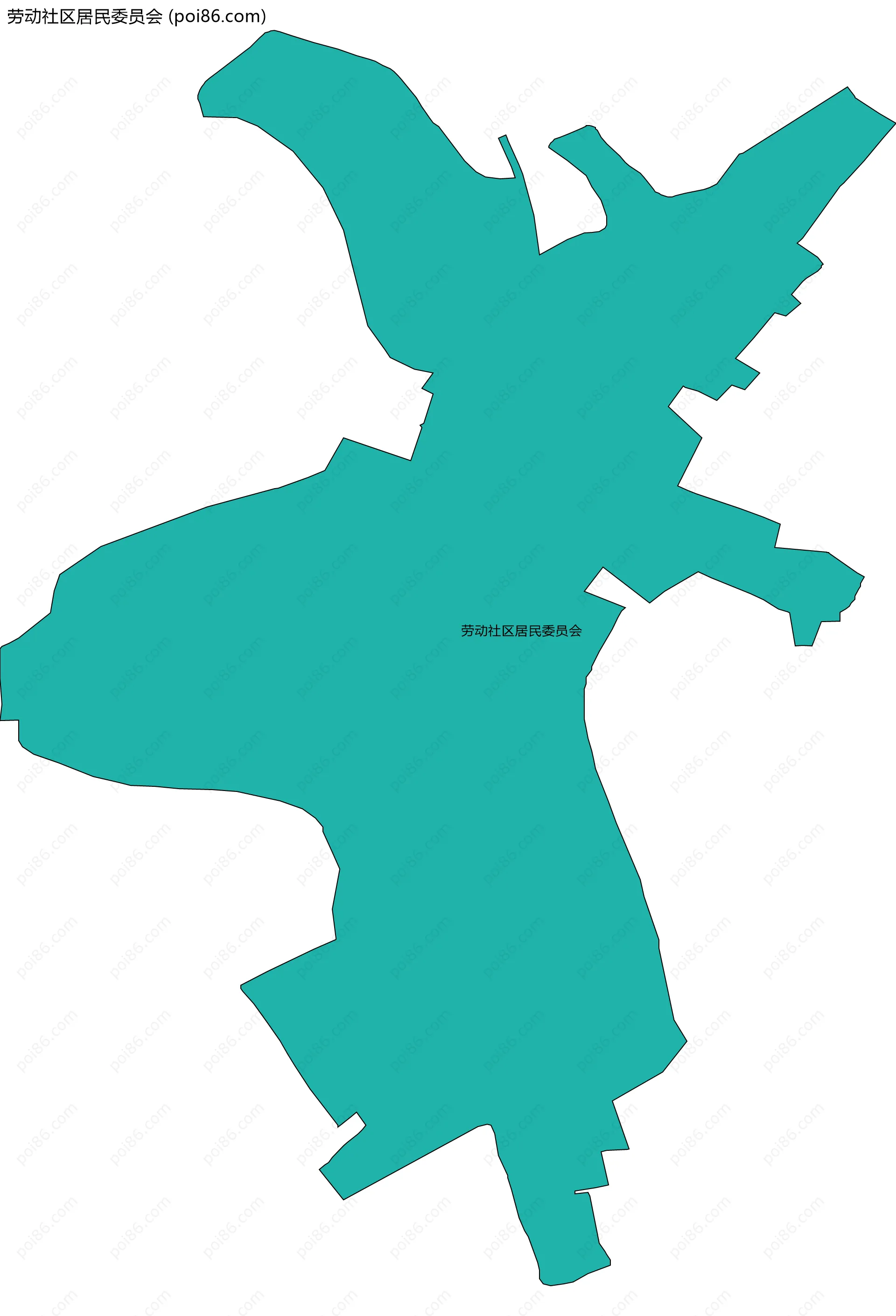 劳动社区居民委员会边界地图