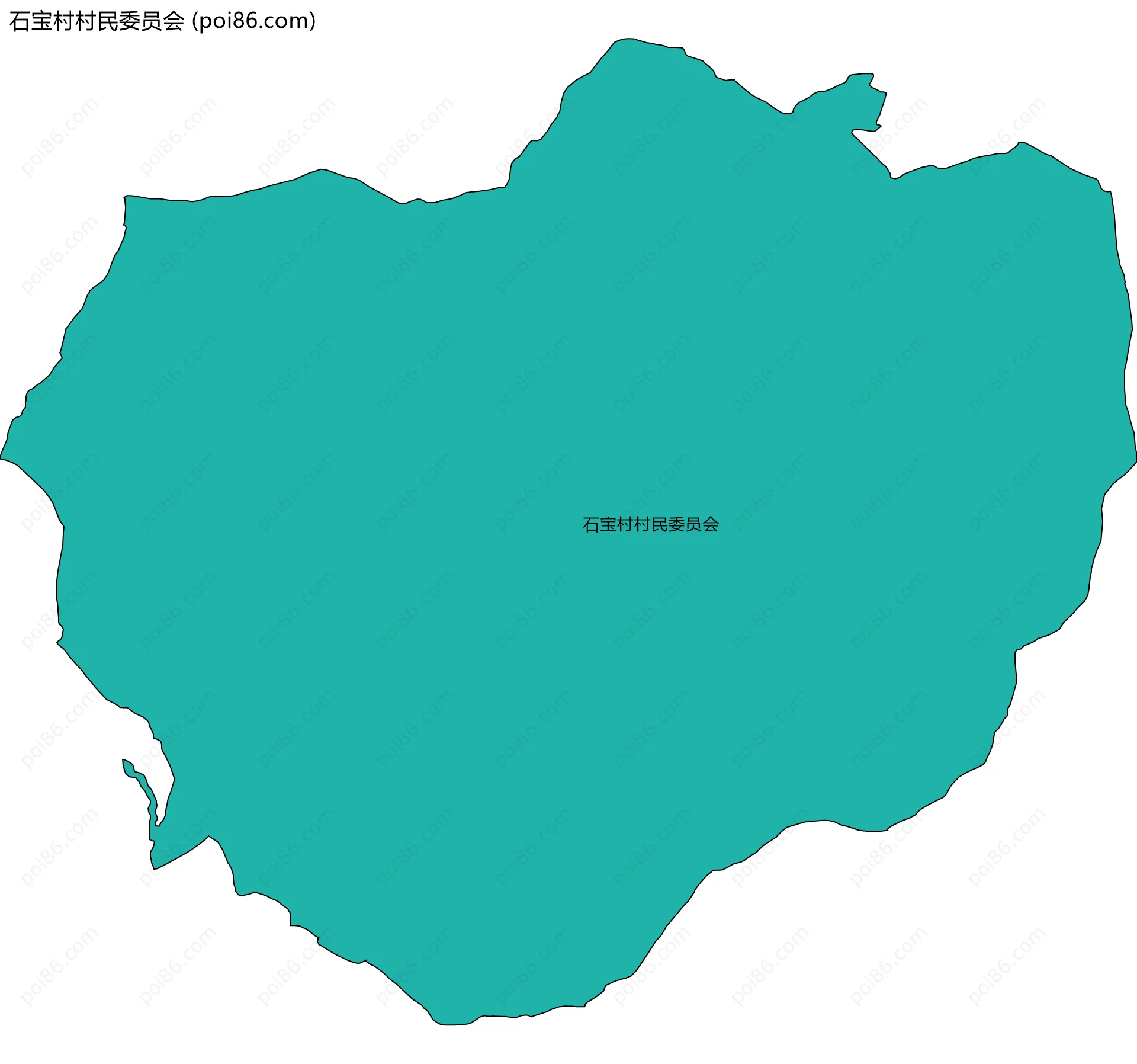 石宝村村民委员会边界地图