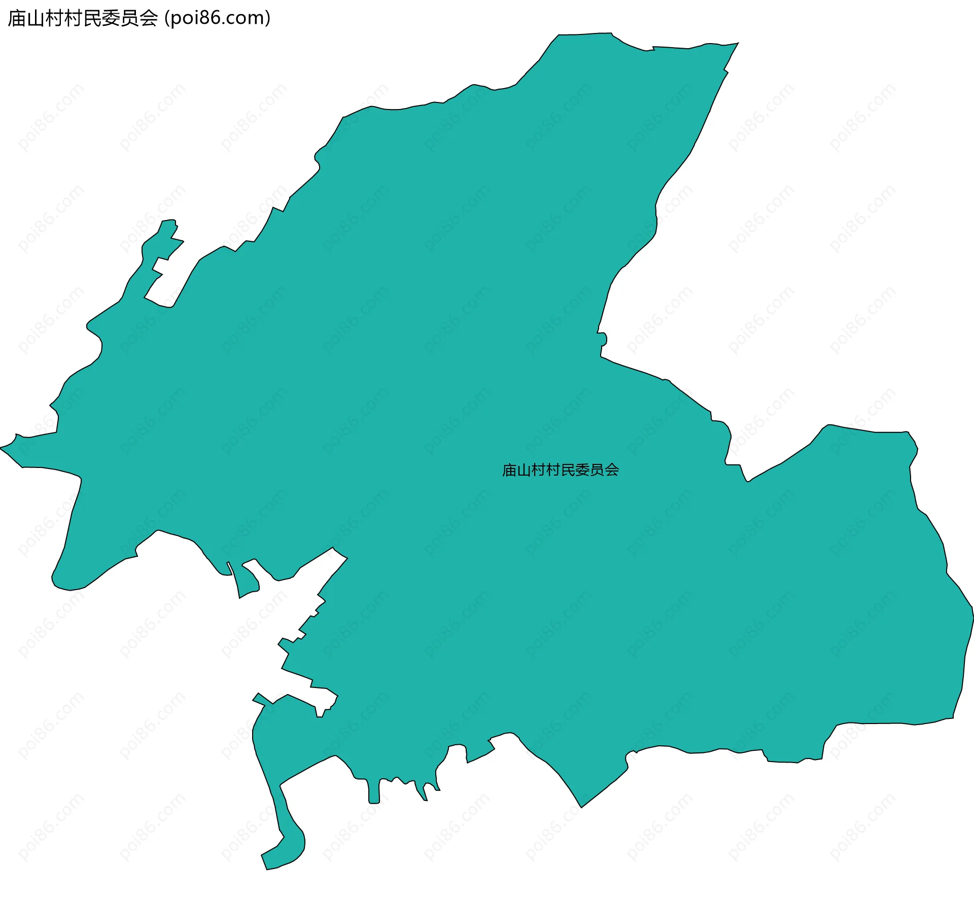庙山村村民委员会边界地图