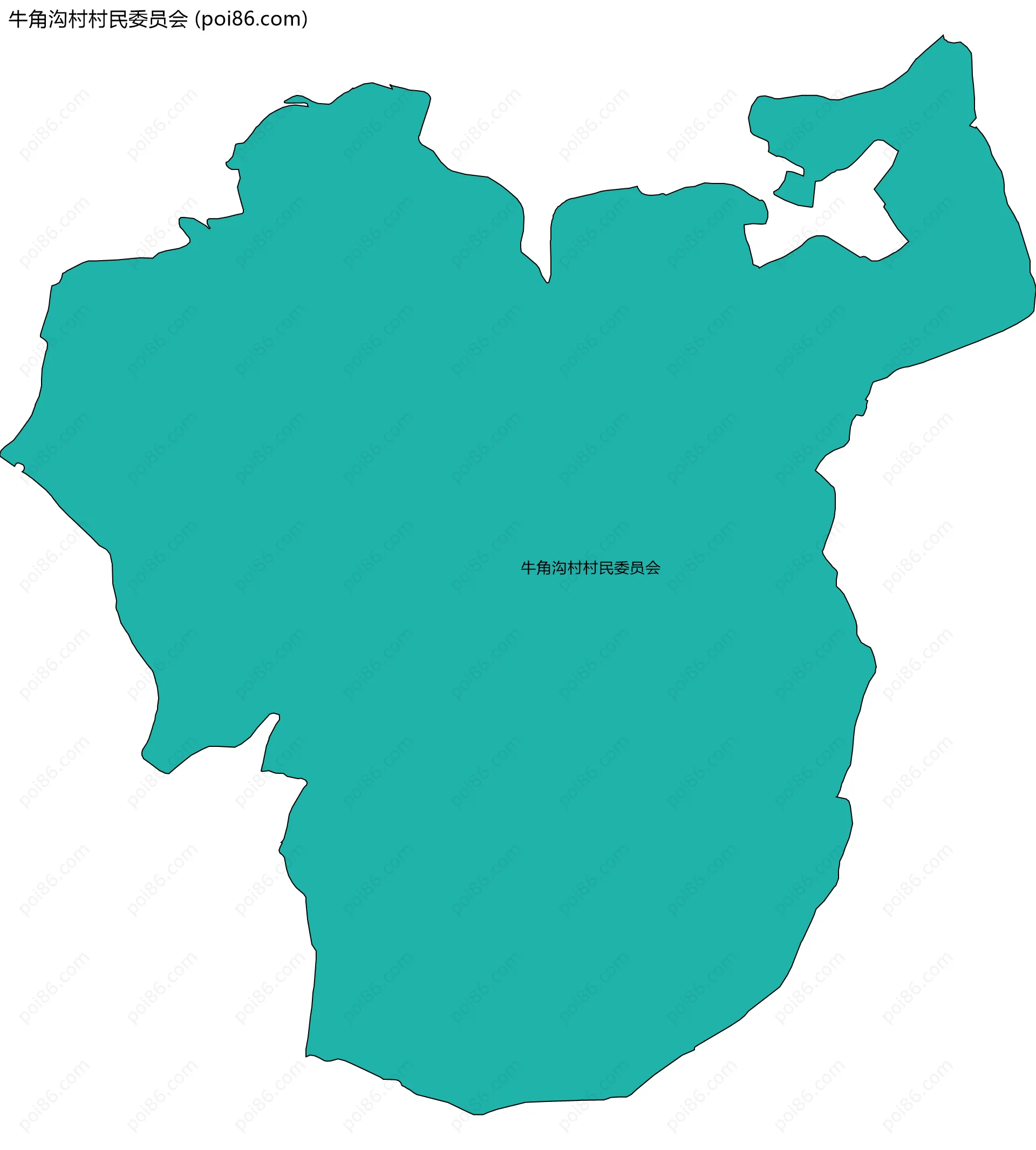 牛角沟村村民委员会边界地图