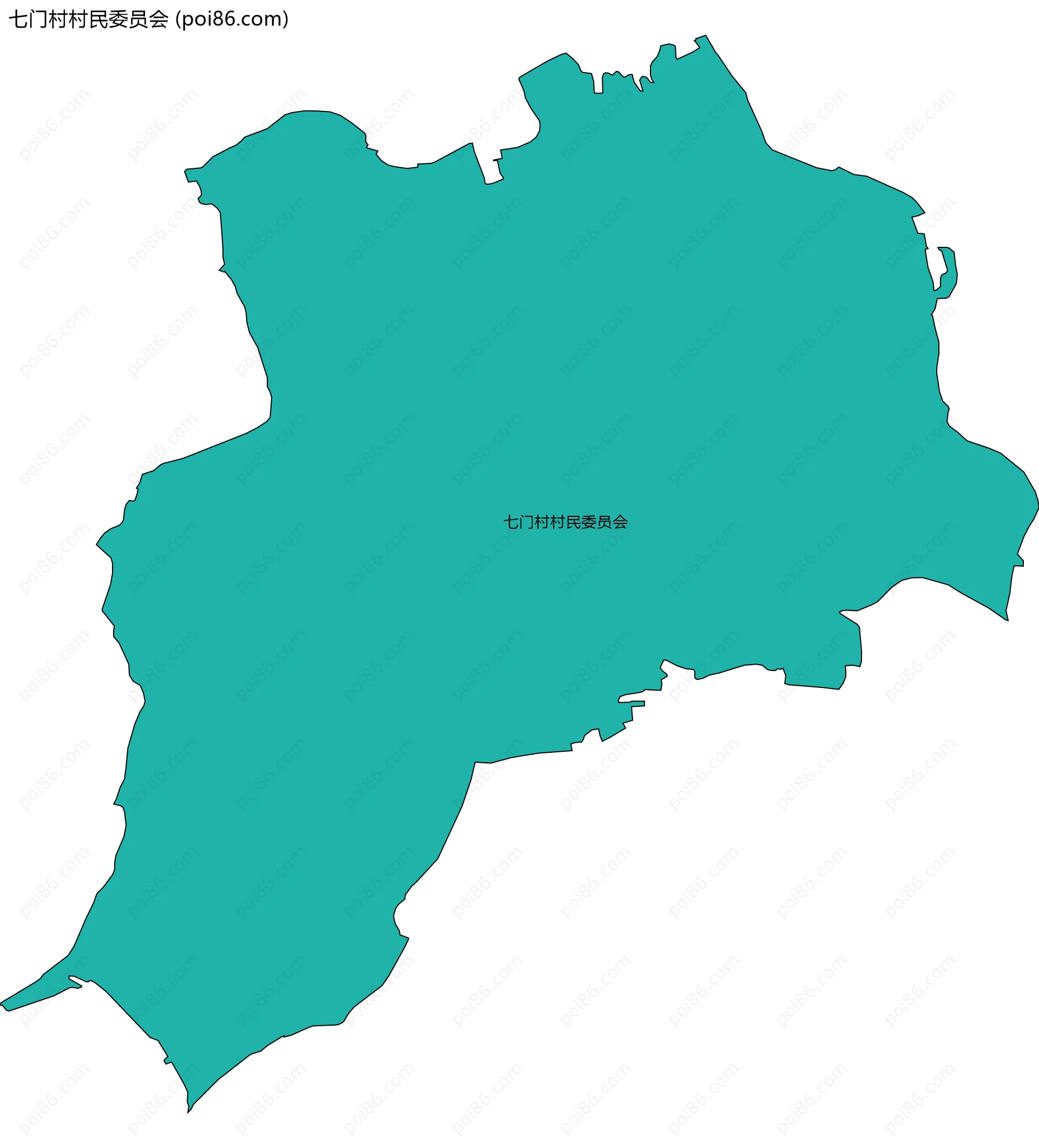 七门村村民委员会边界地图
