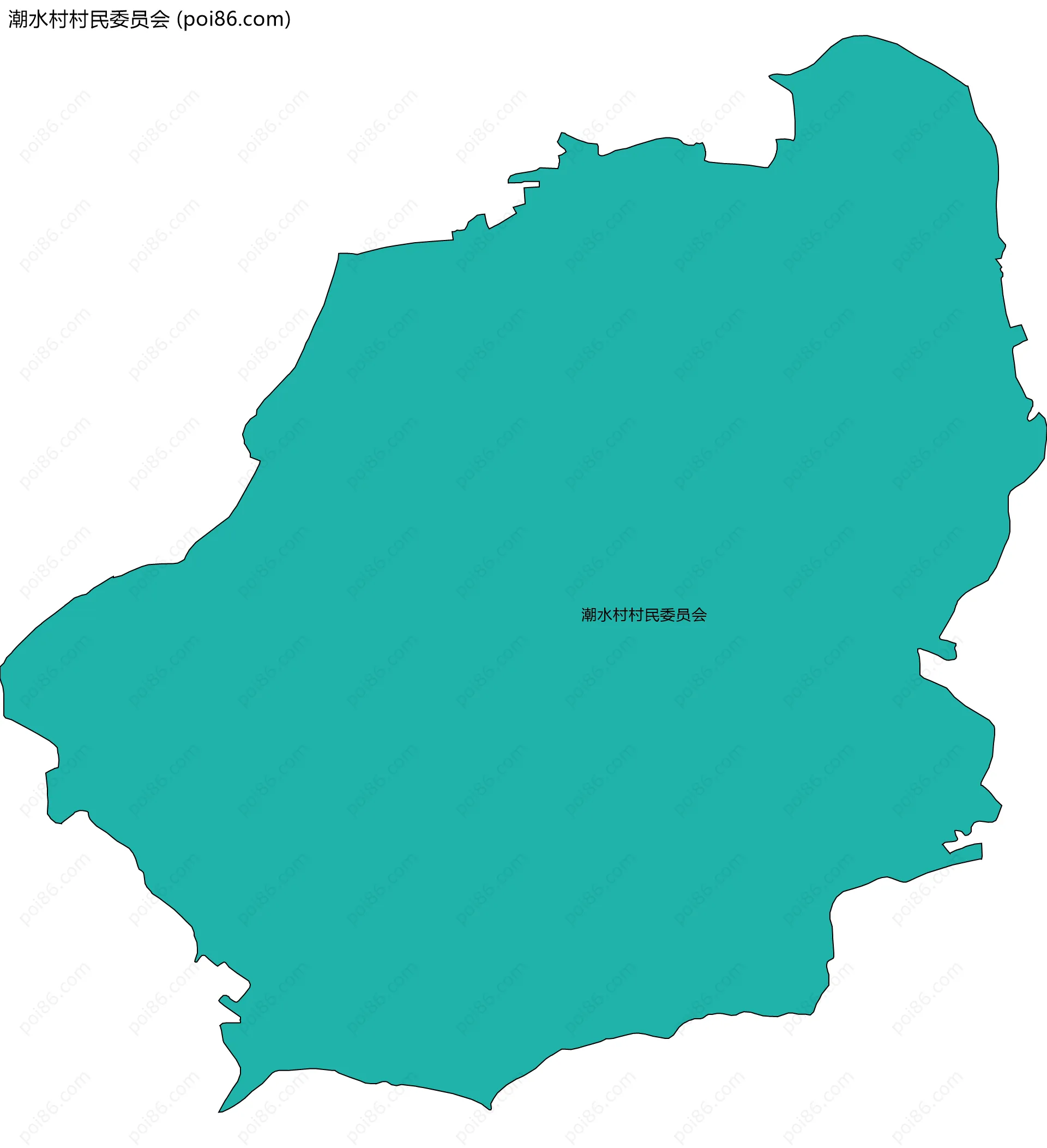 潮水村村民委员会边界地图