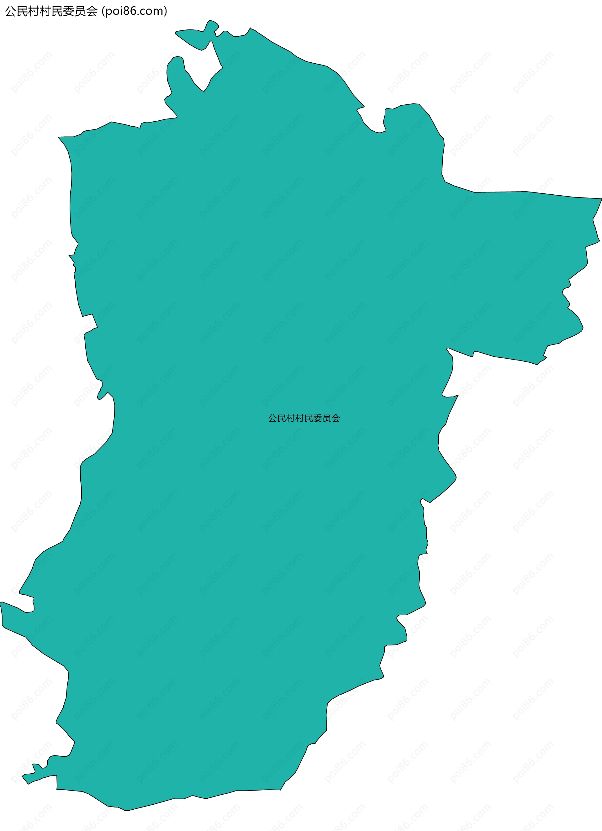 公民村村民委员会边界地图