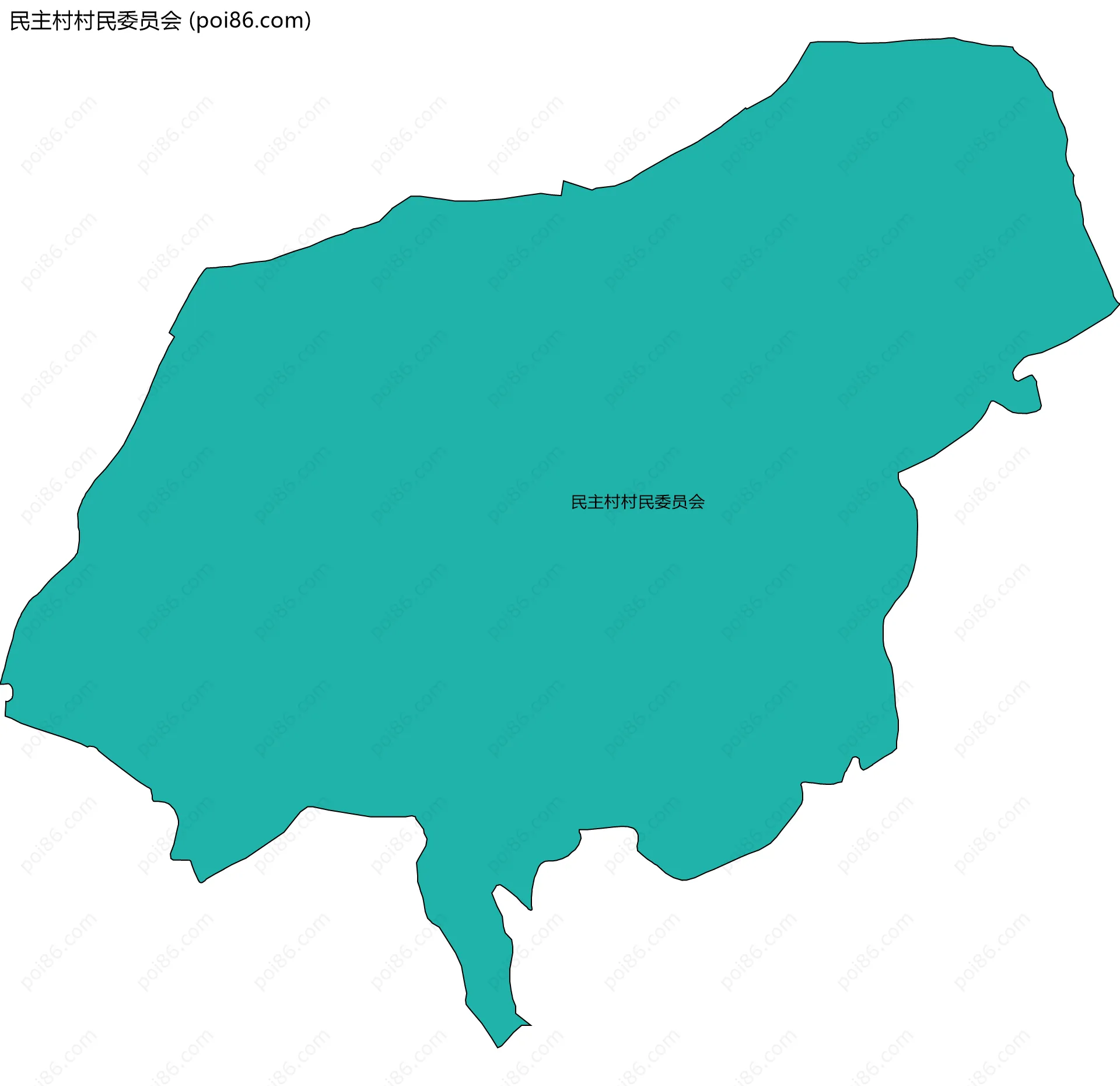 民主村村民委员会边界地图