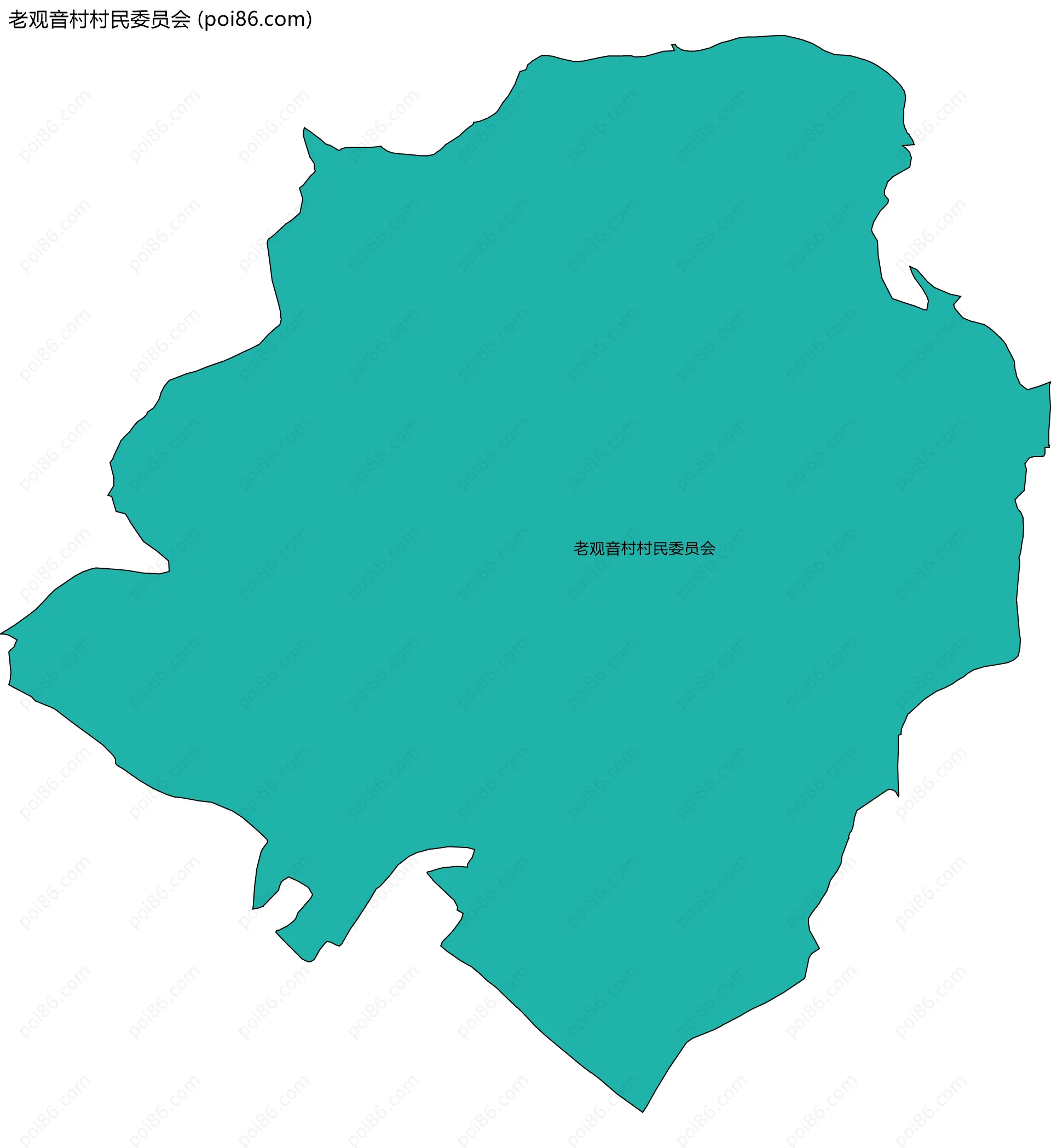 老观音村村民委员会边界地图