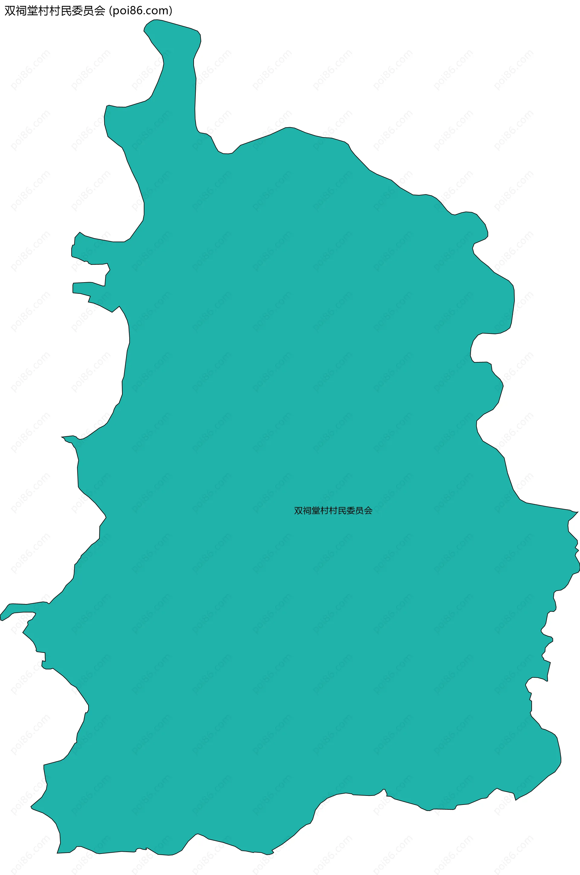 双祠堂村村民委员会边界地图