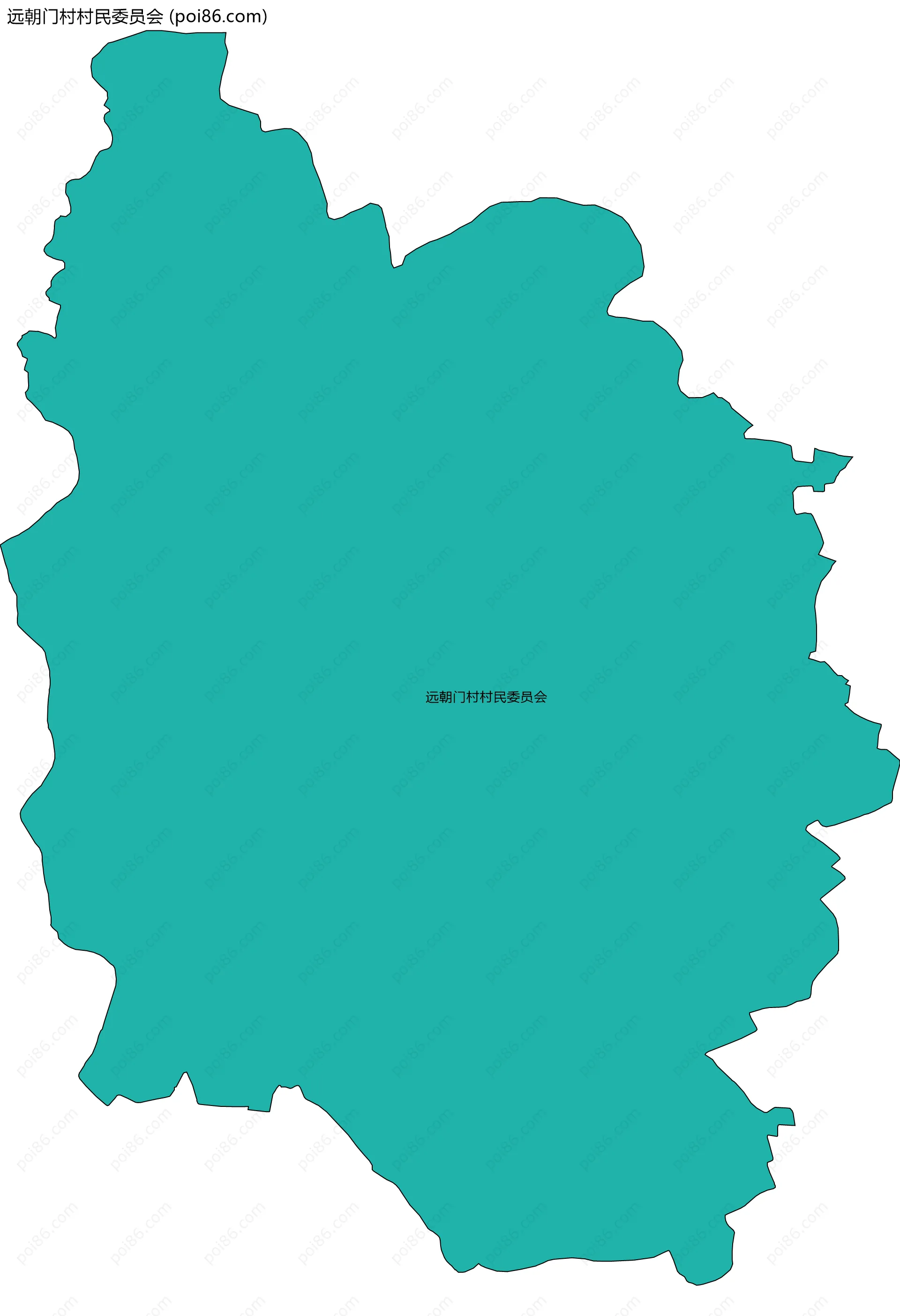 远朝门村村民委员会边界地图