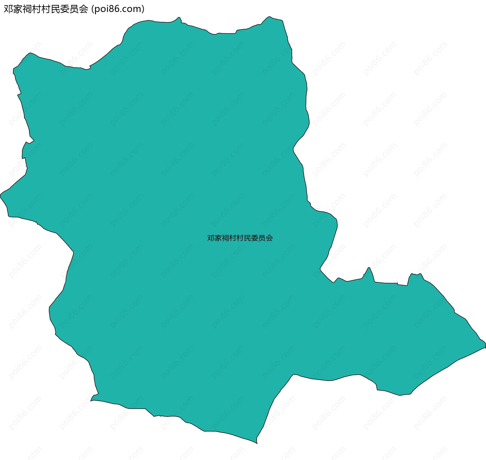 邓家祠村村民委员会边界地图