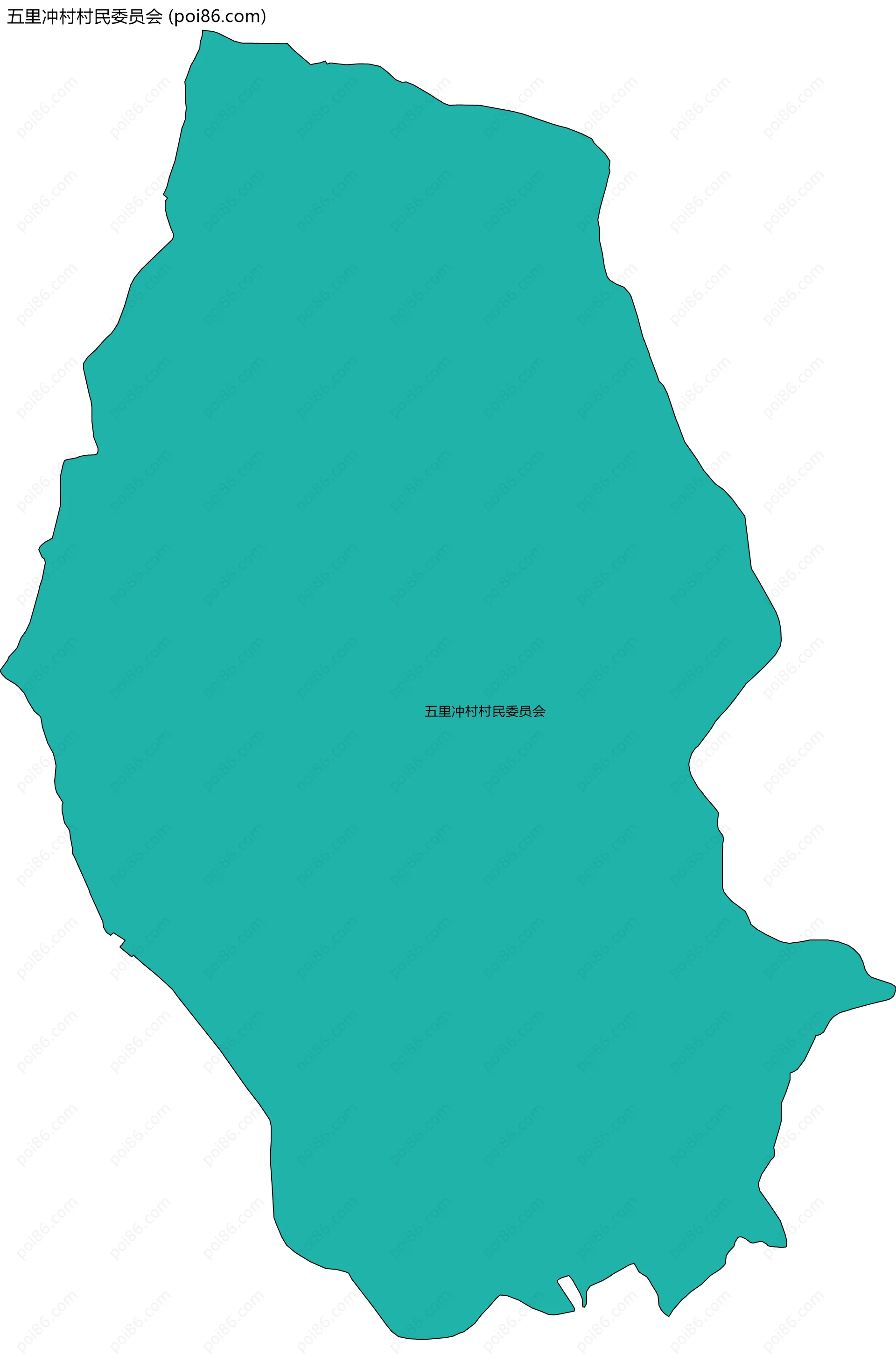 五里冲村村民委员会边界地图