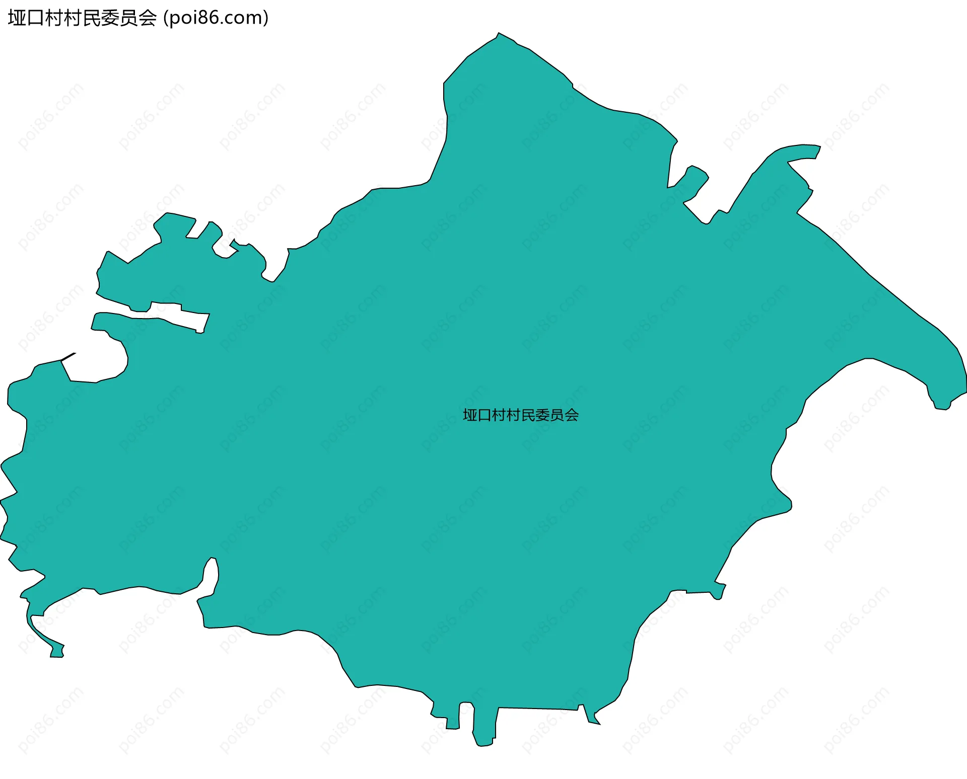 垭口村村民委员会边界地图