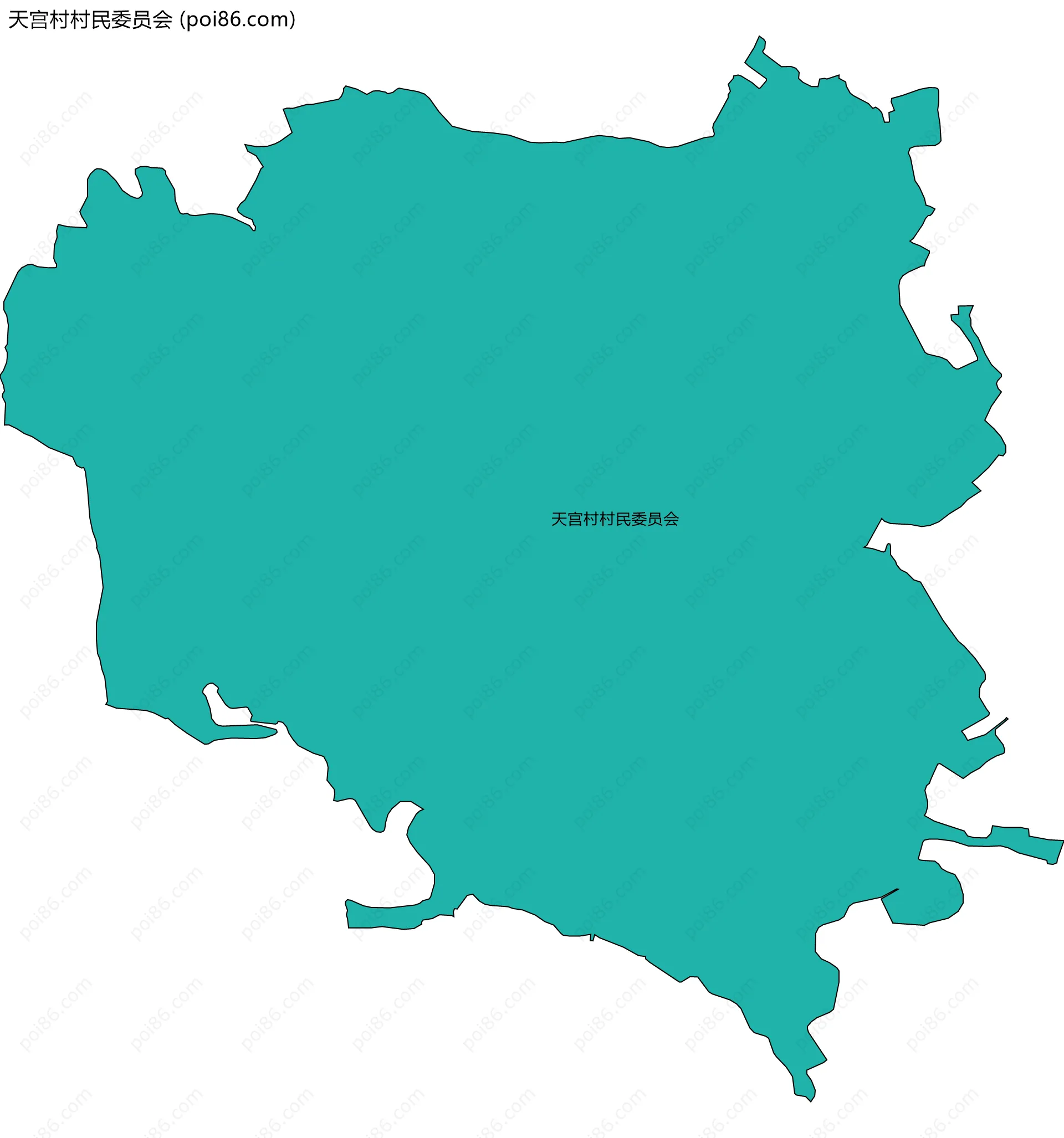 天宫村村民委员会边界地图