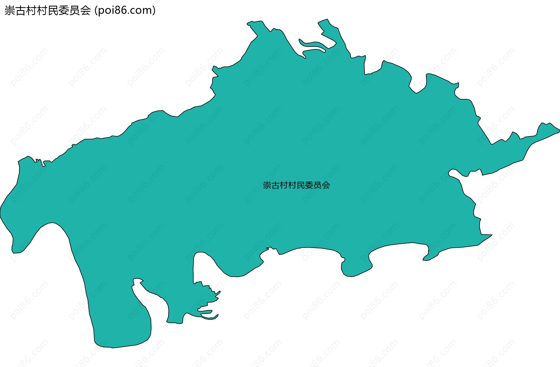 崇古村村民委员会边界地图