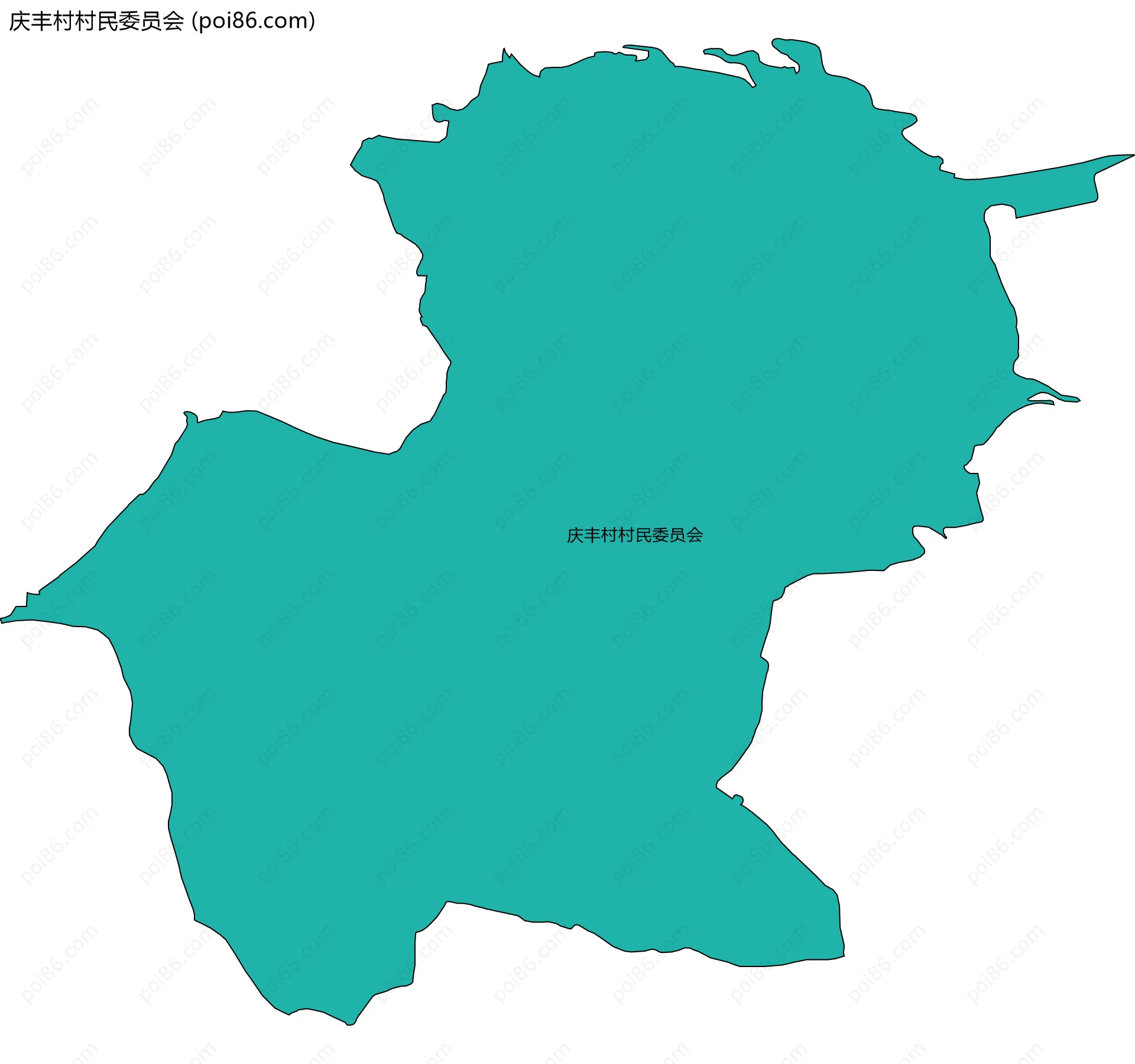 庆丰村村民委员会边界地图