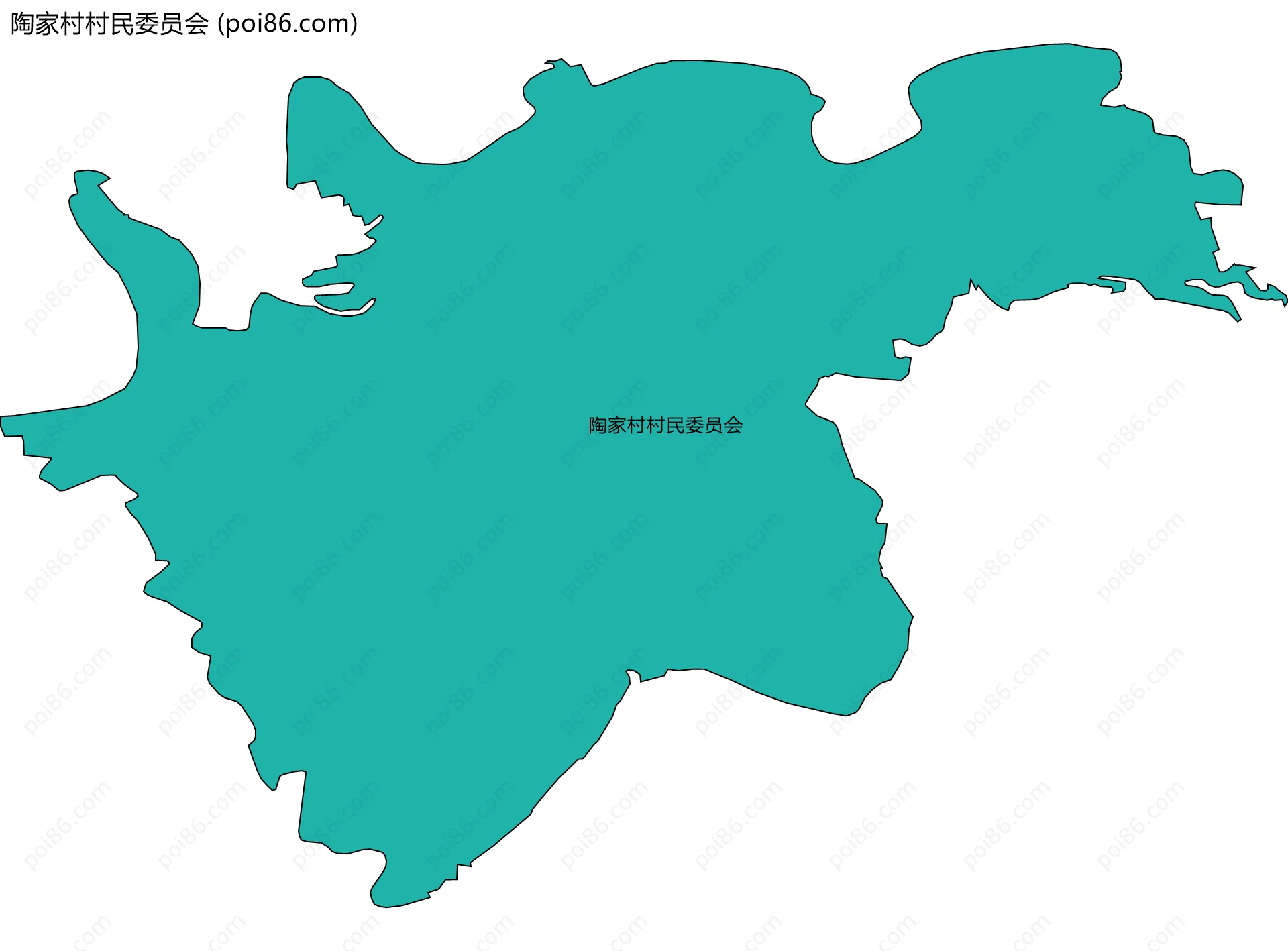 陶家村村民委员会边界地图