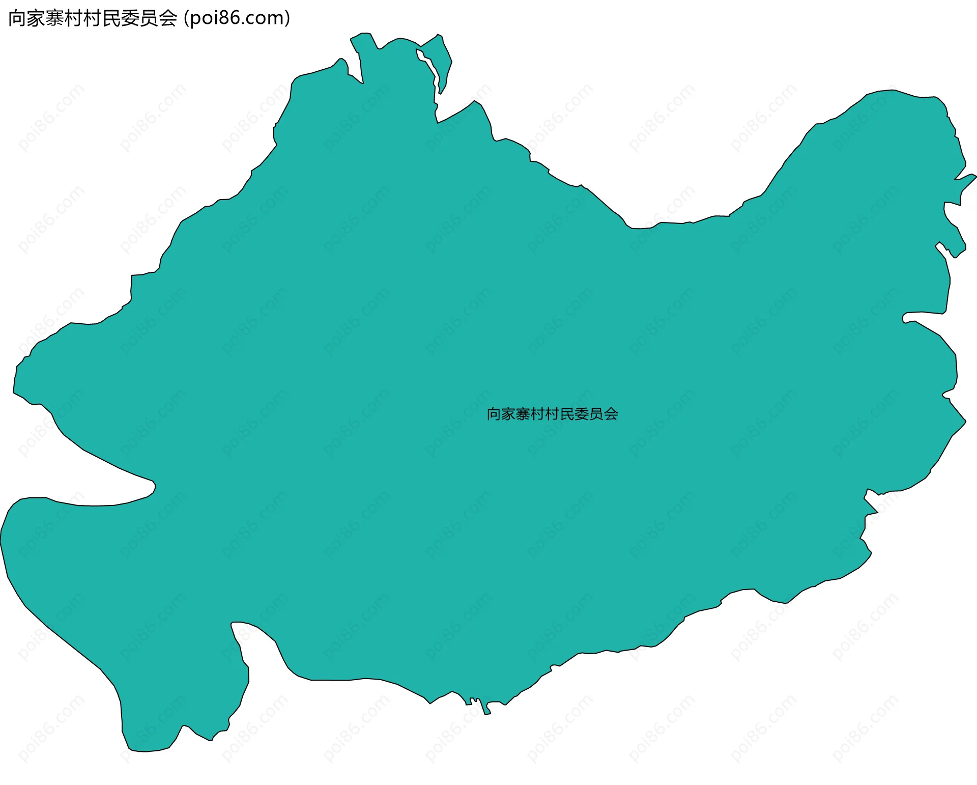 向家寨村村民委员会边界地图