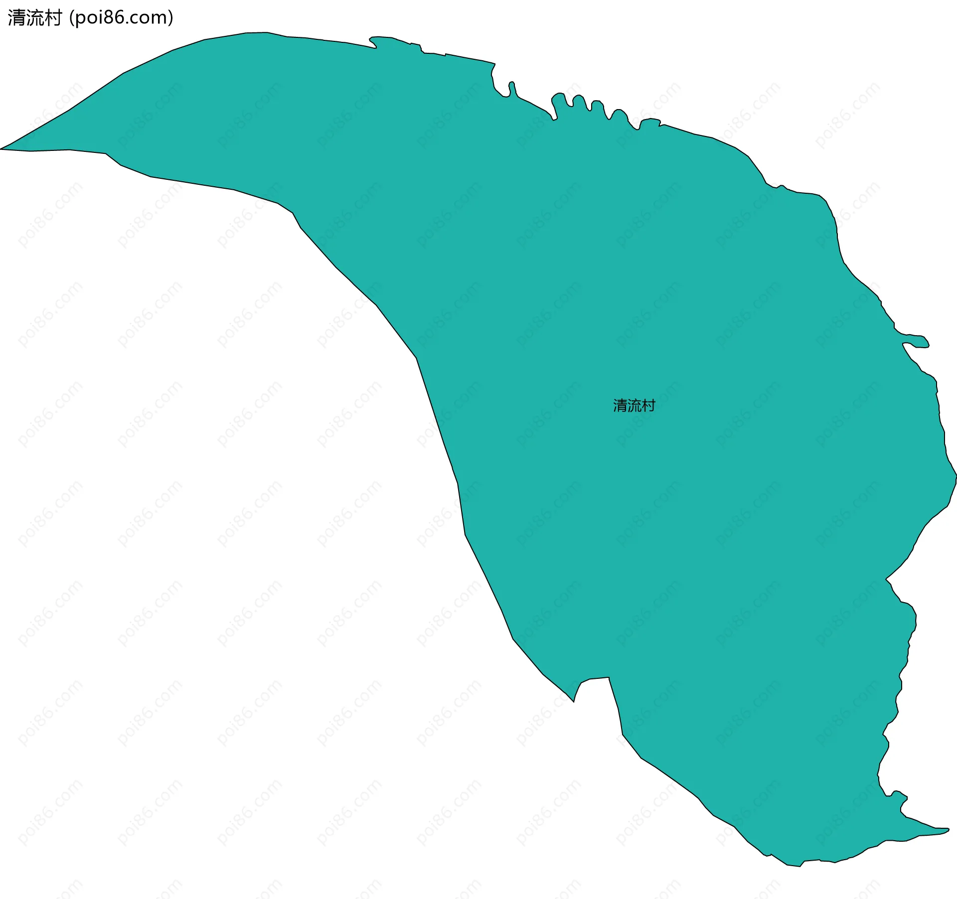 清流村边界地图