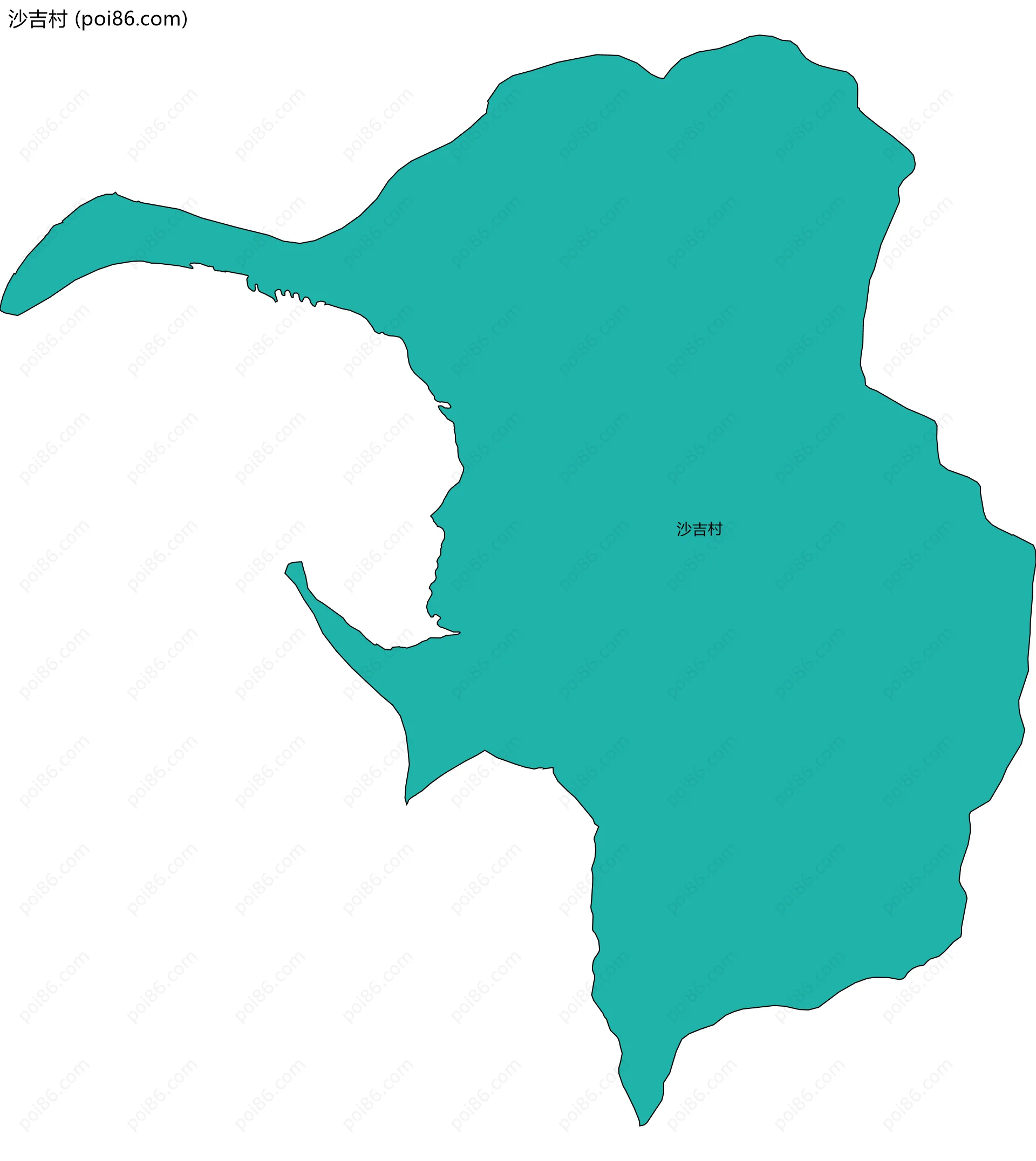 沙吉村边界地图