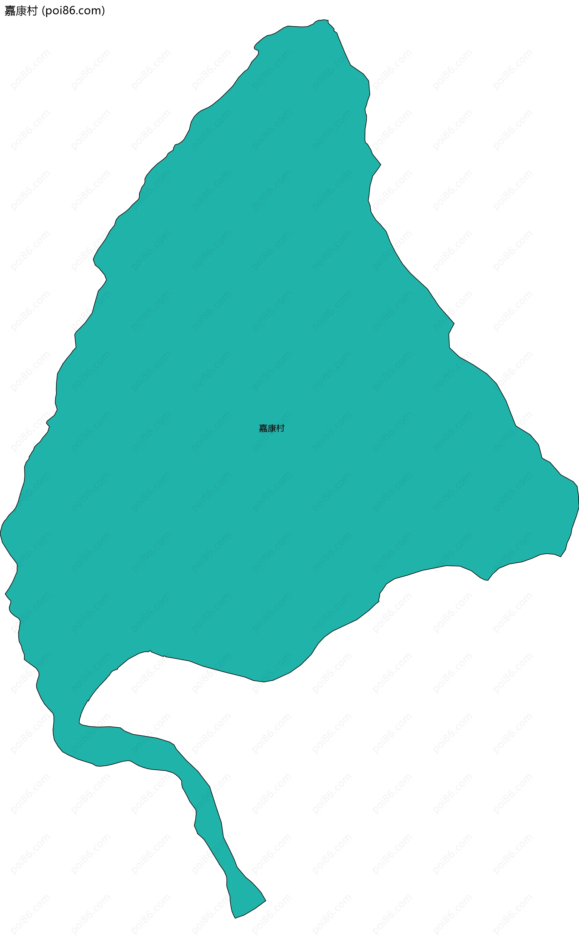 嘉康村边界地图