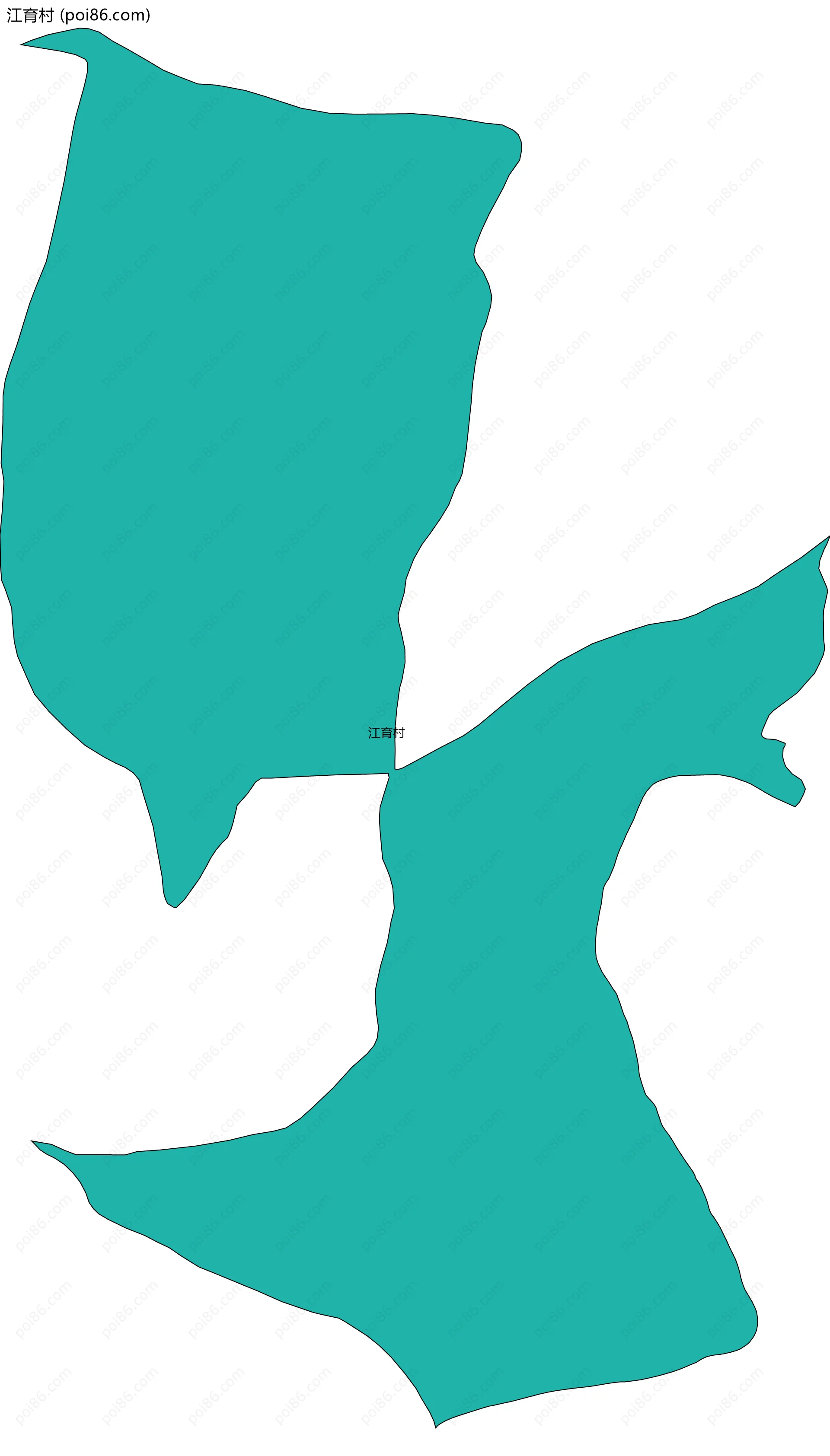 江育村边界地图