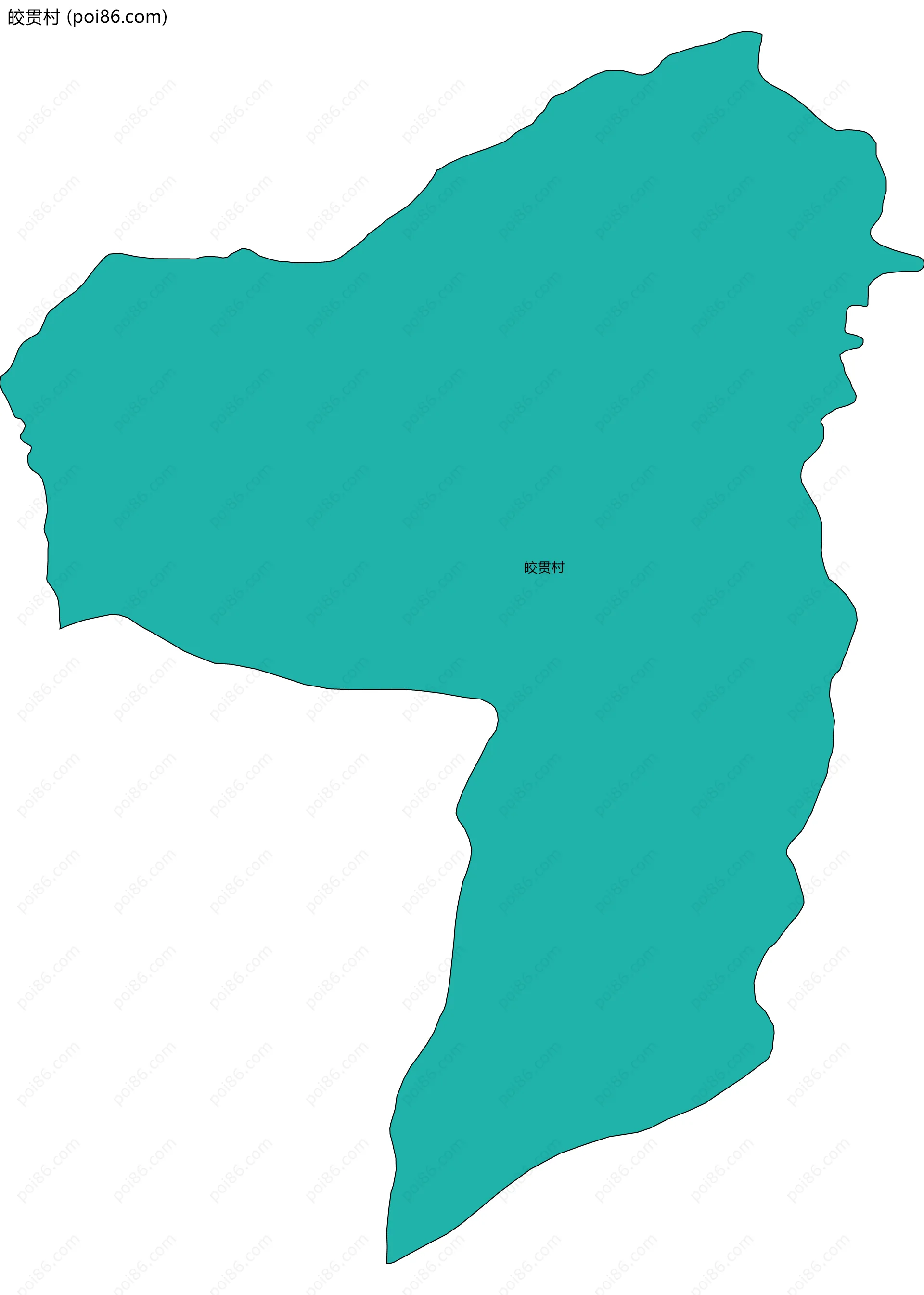 皎贯村边界地图