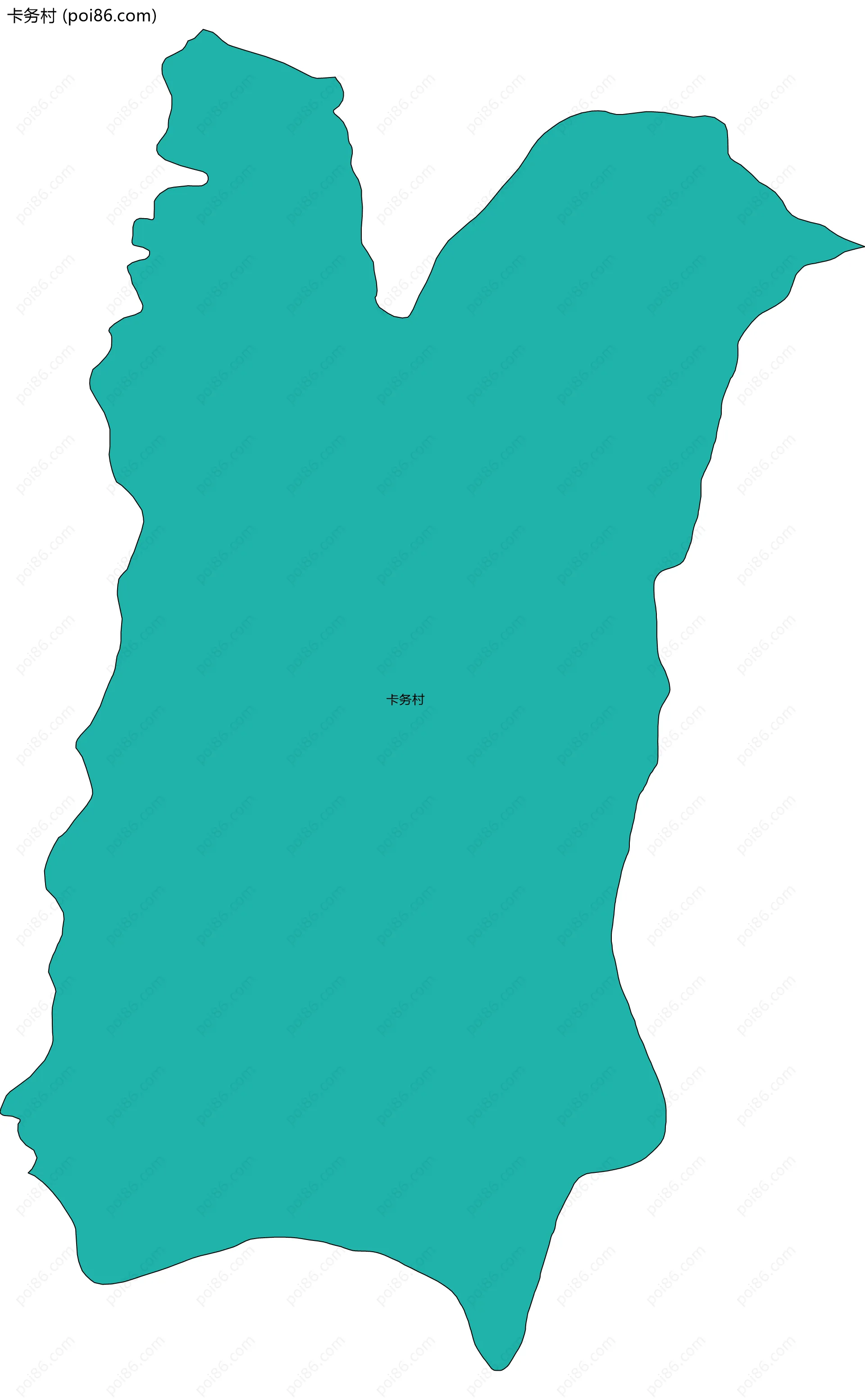 卡务村边界地图