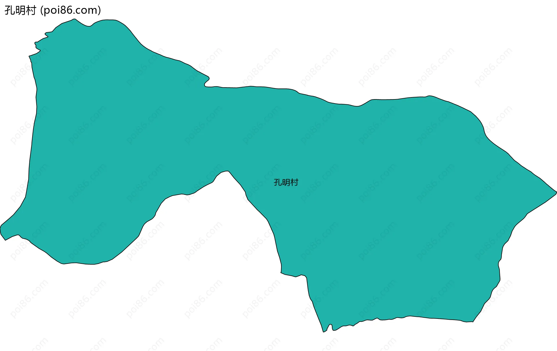 孔明村边界地图