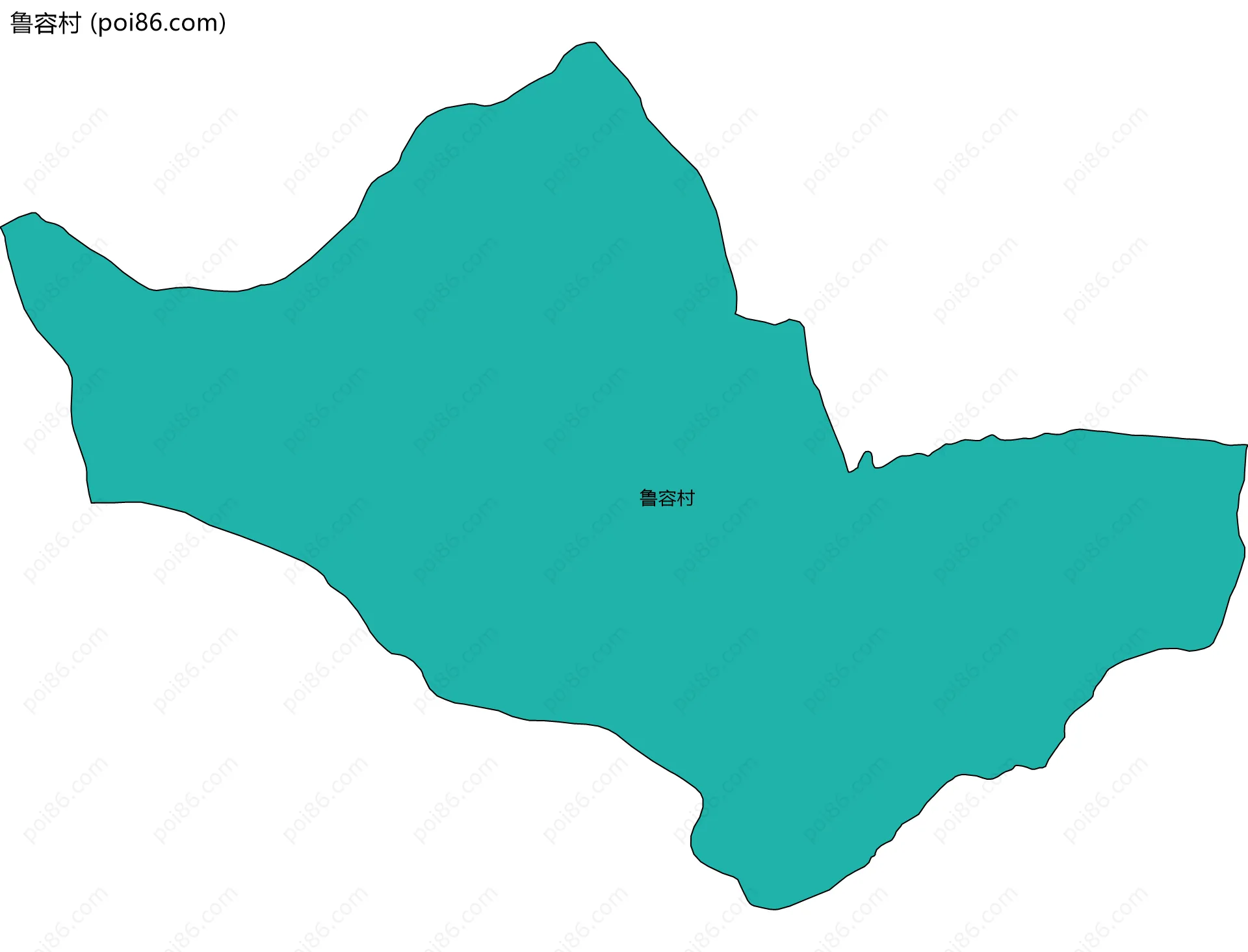 鲁容村边界地图