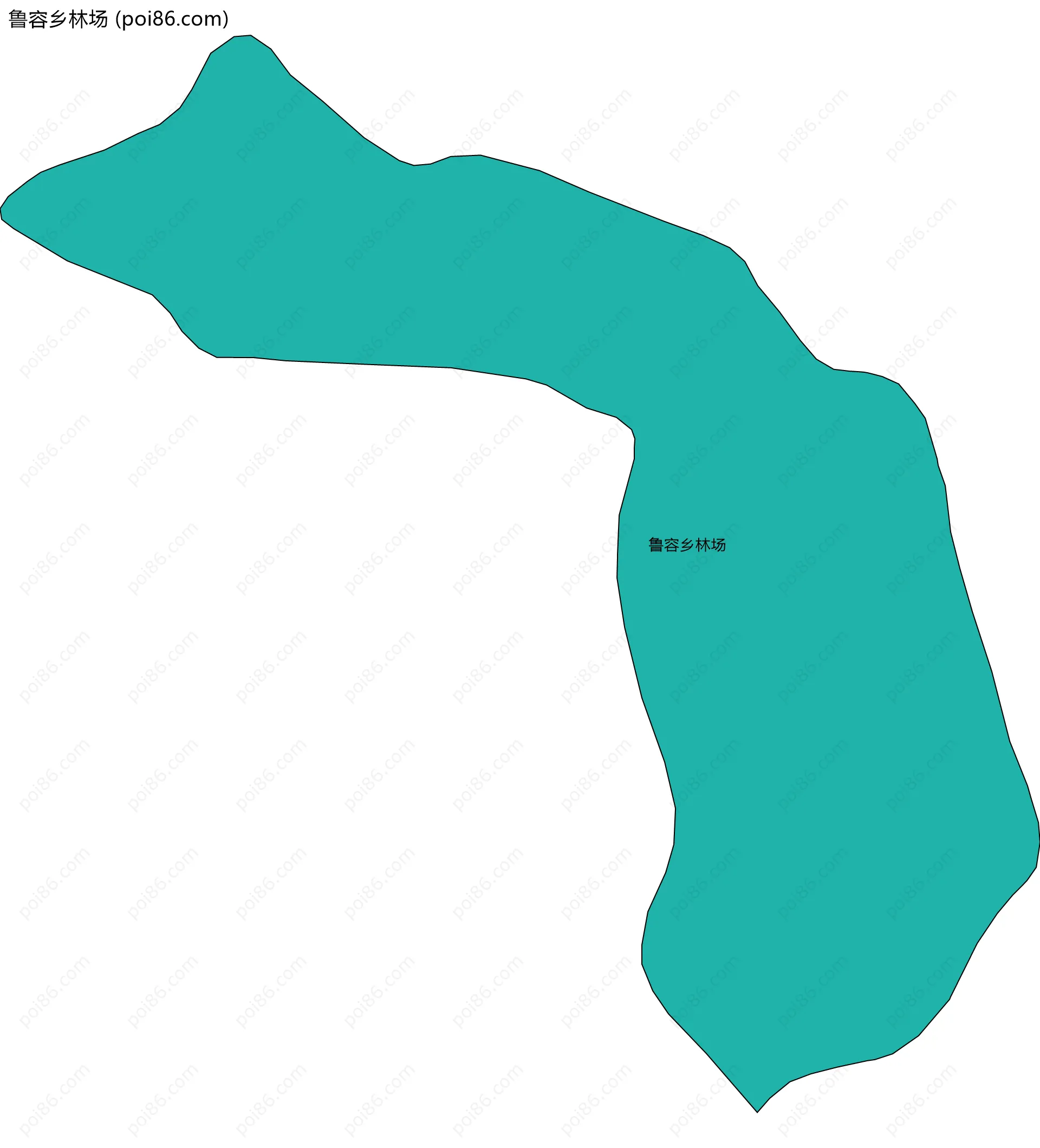 鲁容乡林场边界地图