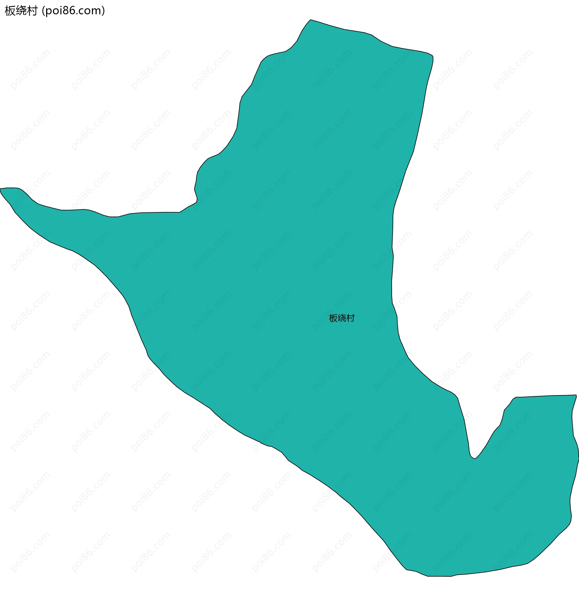 板绕村边界地图