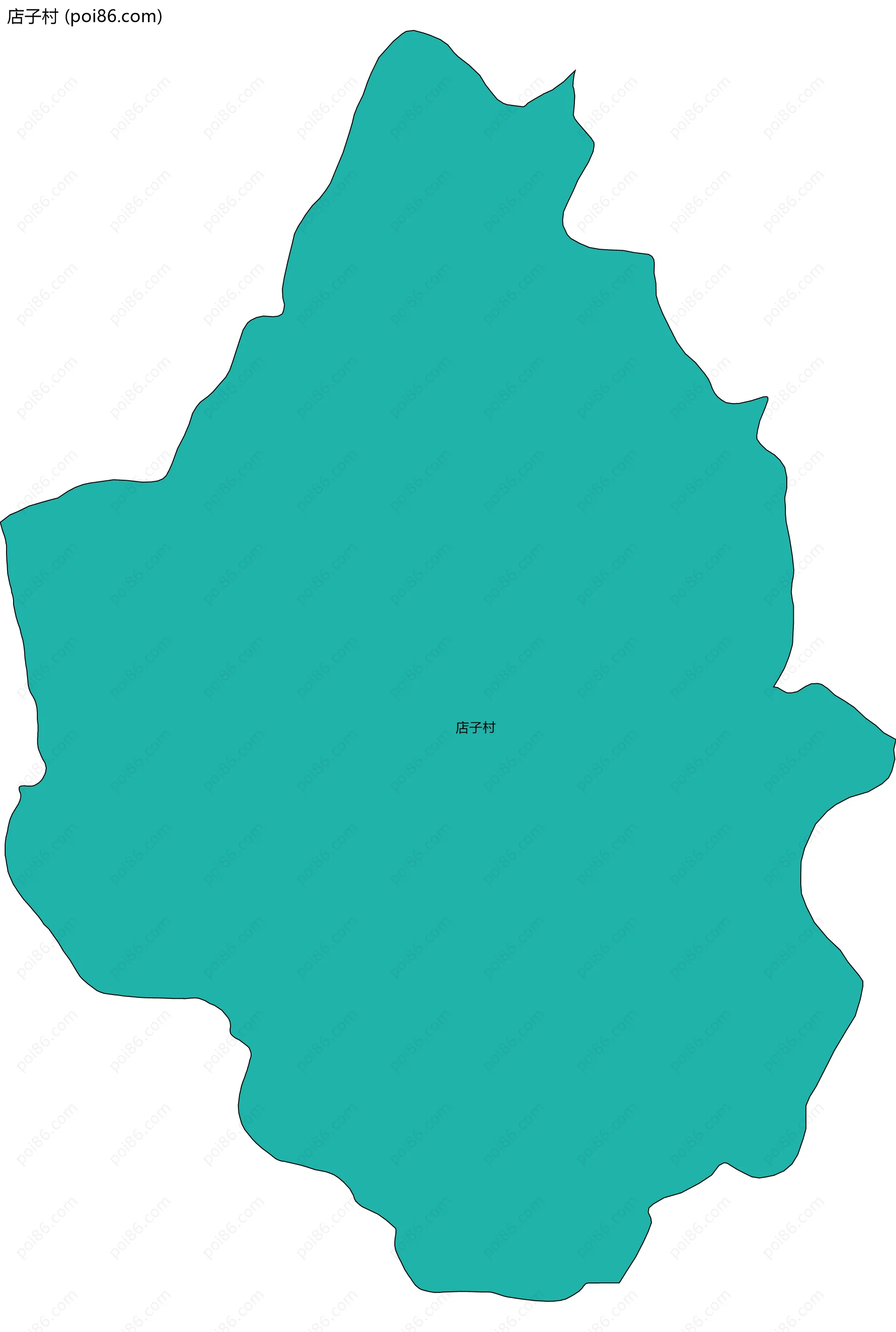 店子村边界地图