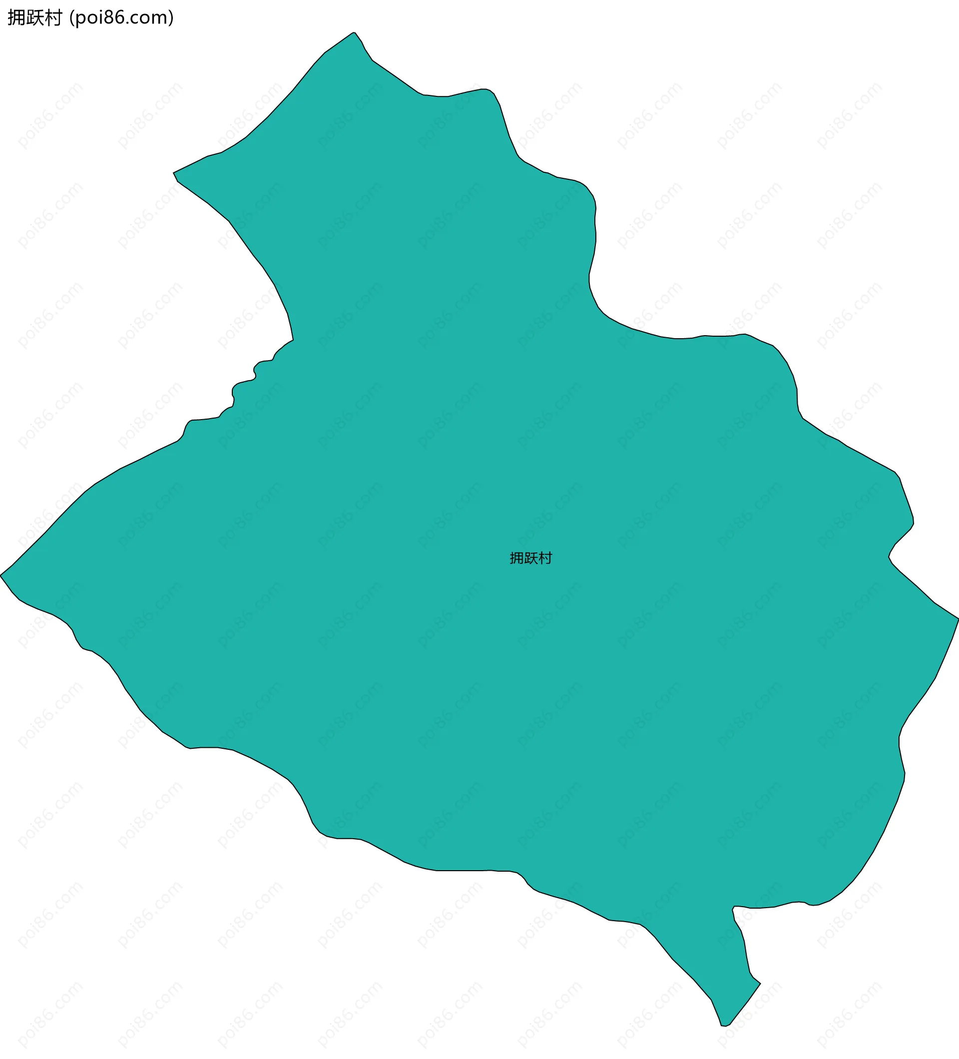 拥跃村边界地图