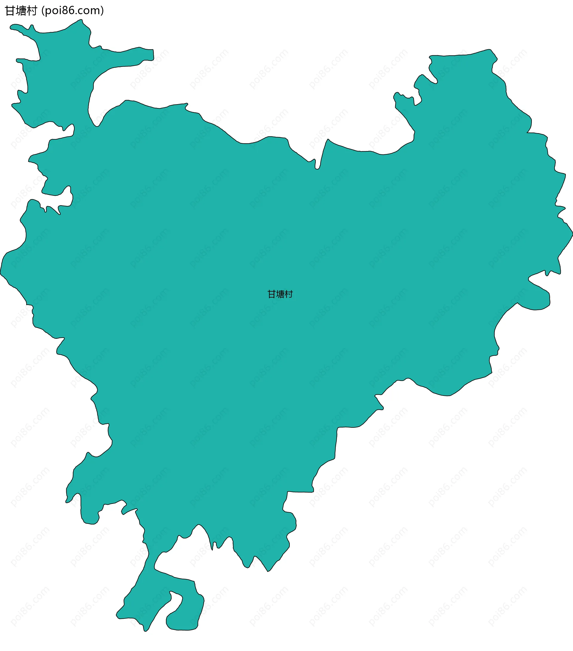 甘塘村边界地图