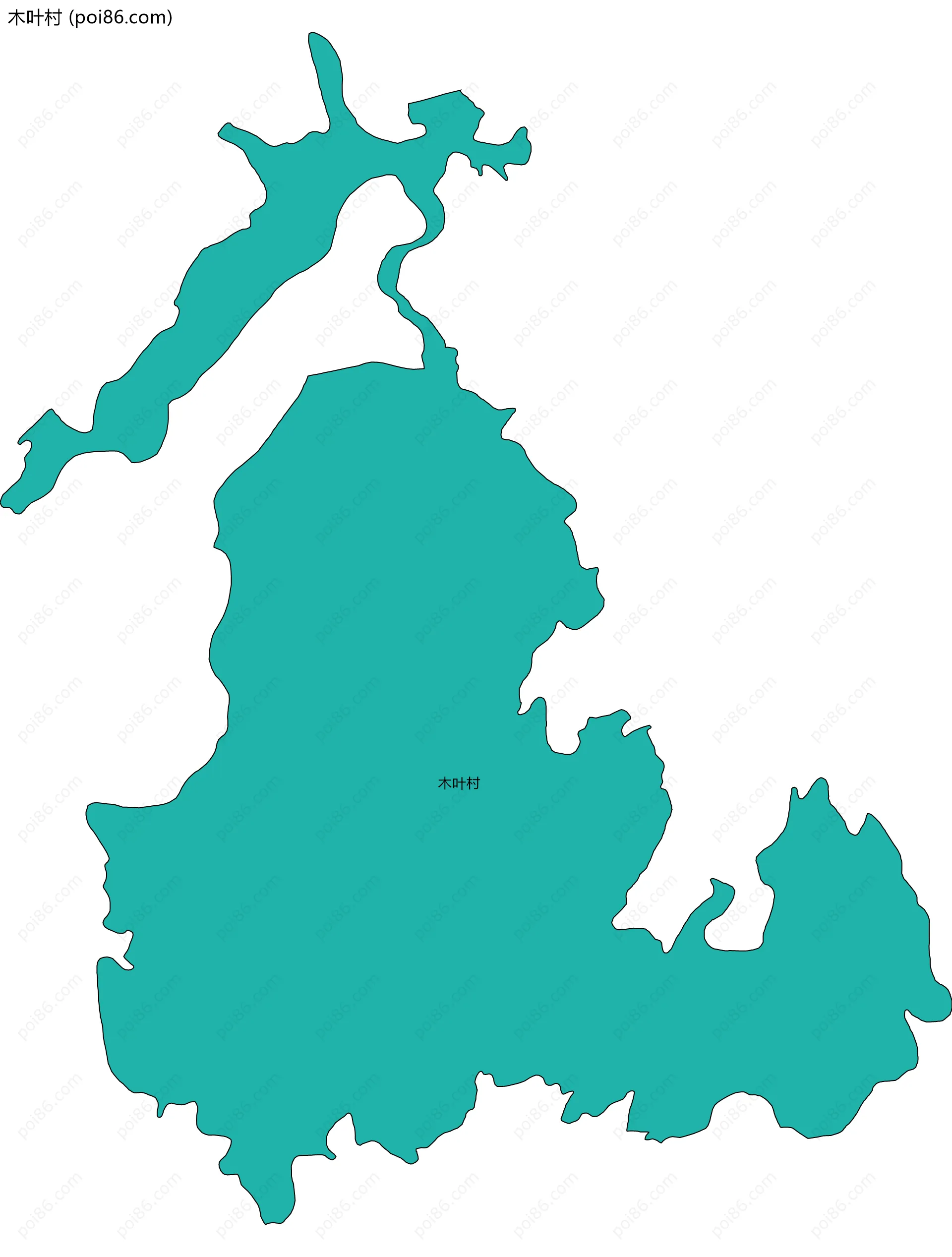木叶村边界地图