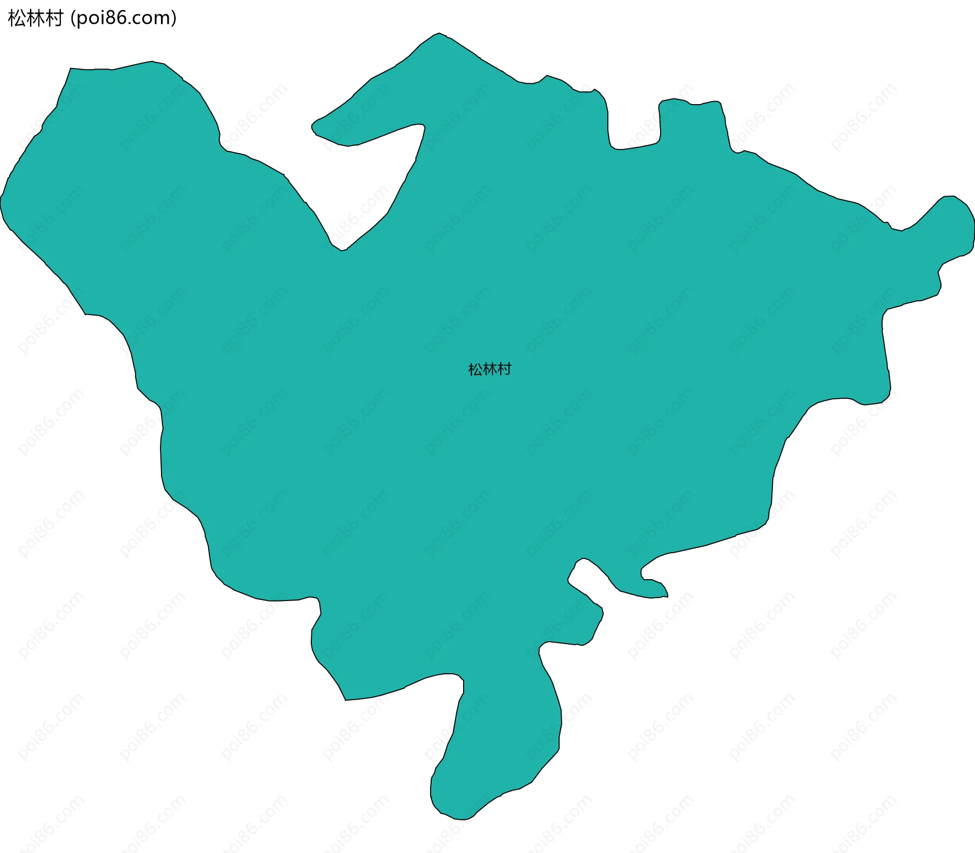松林村边界地图