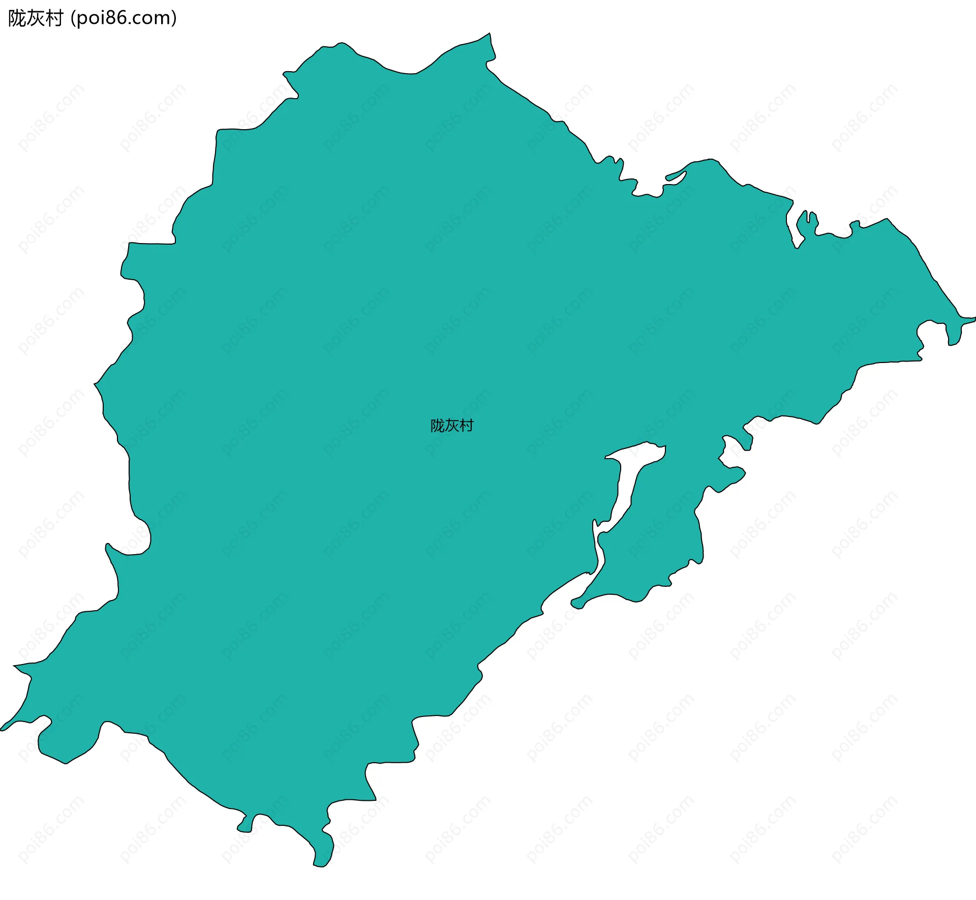 陇灰村边界地图