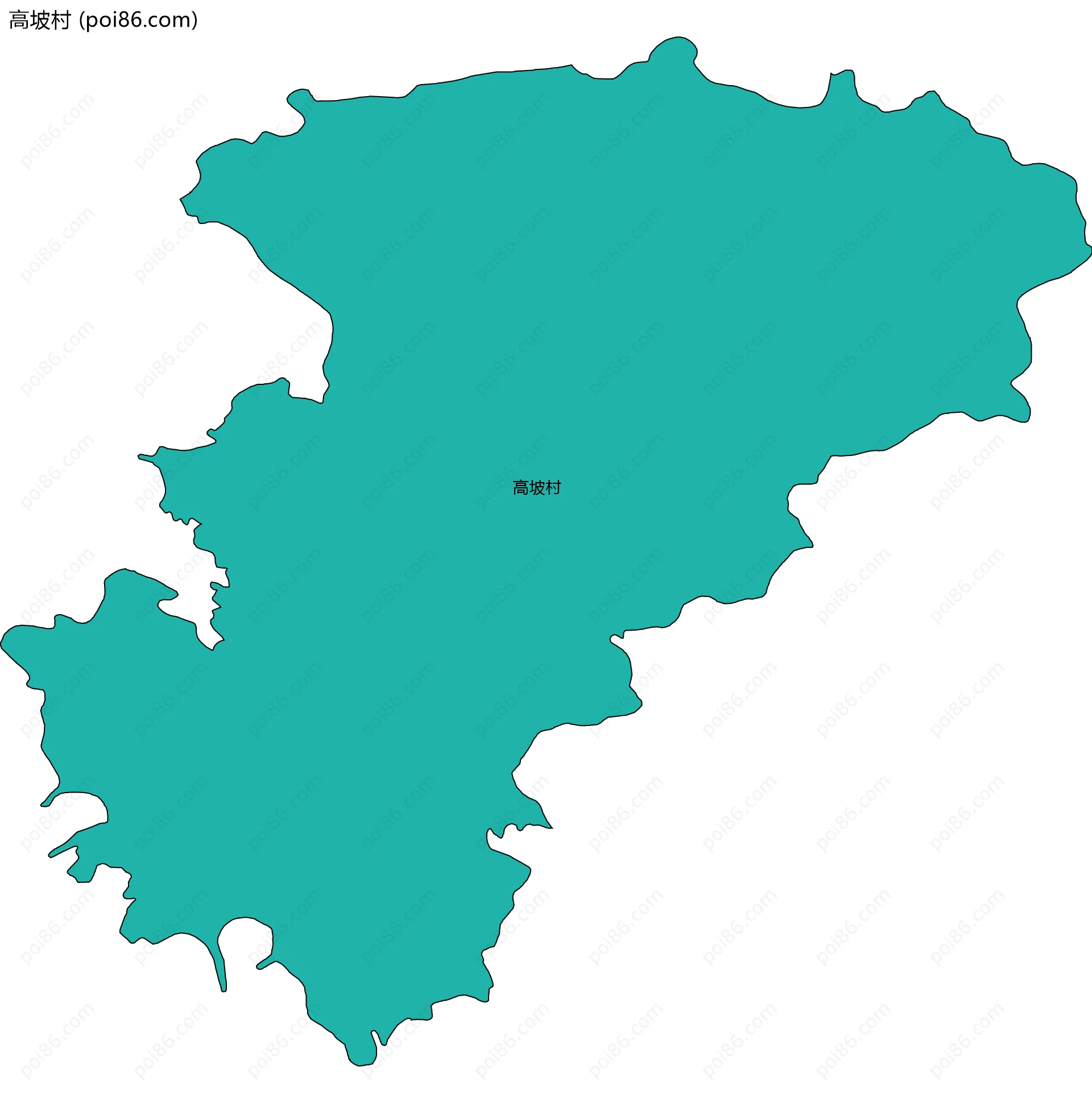 高坡村边界地图