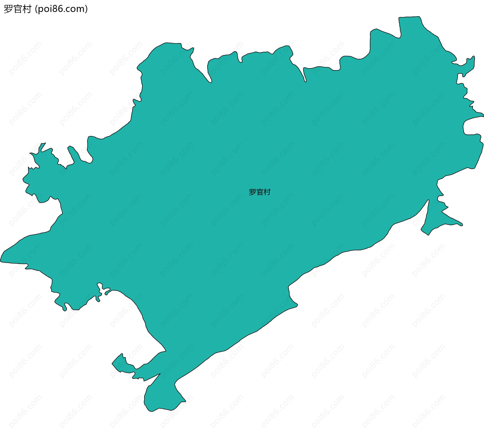 罗官村边界地图